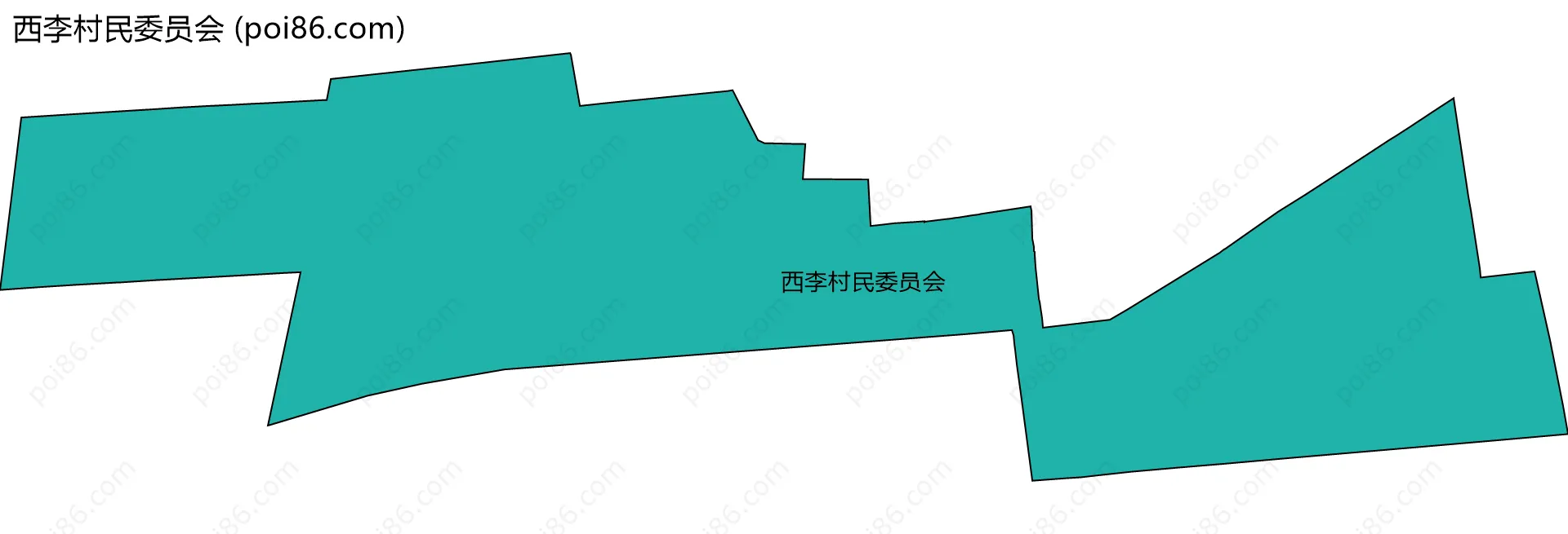 西李村民委员会边界地图