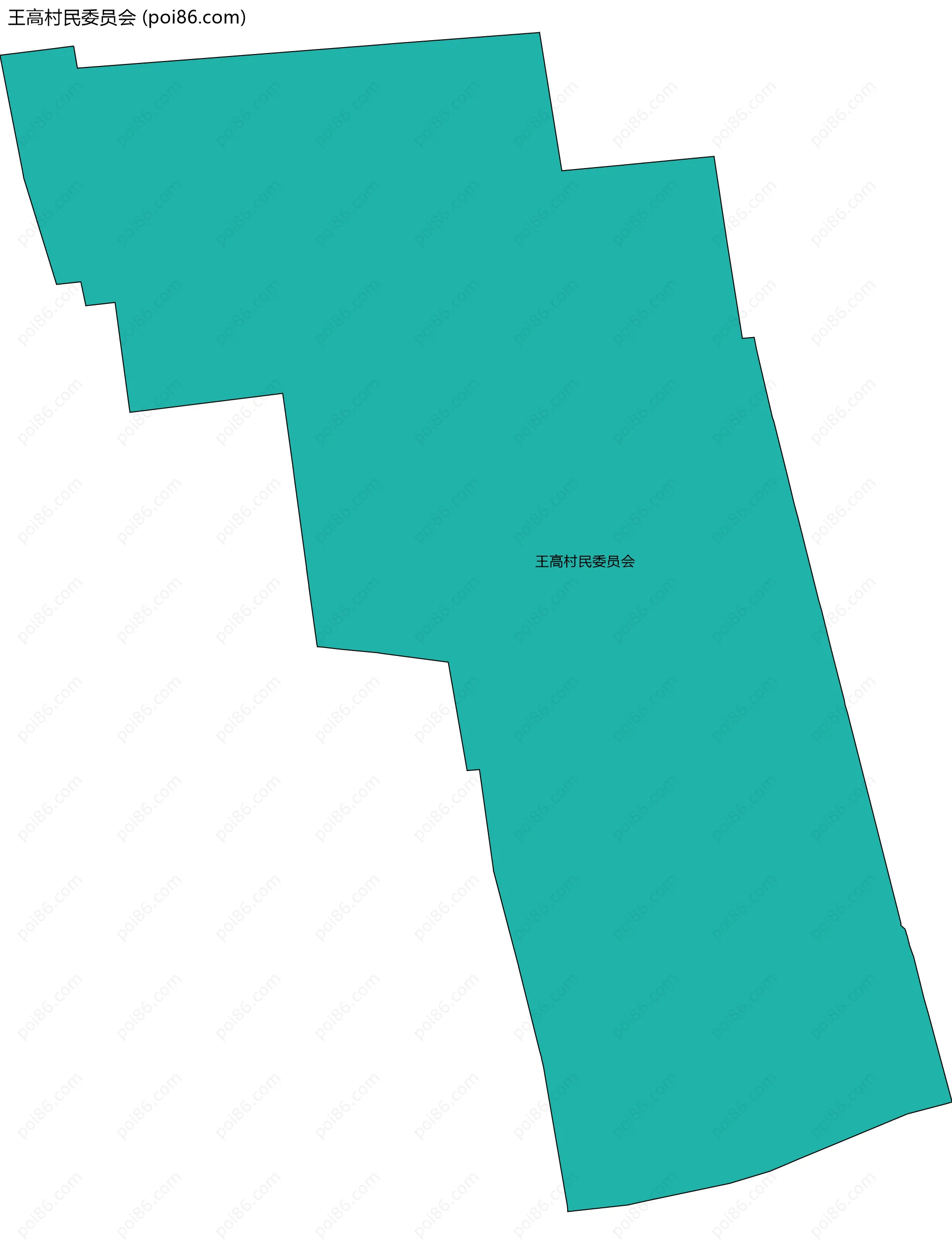 王高村民委员会边界地图