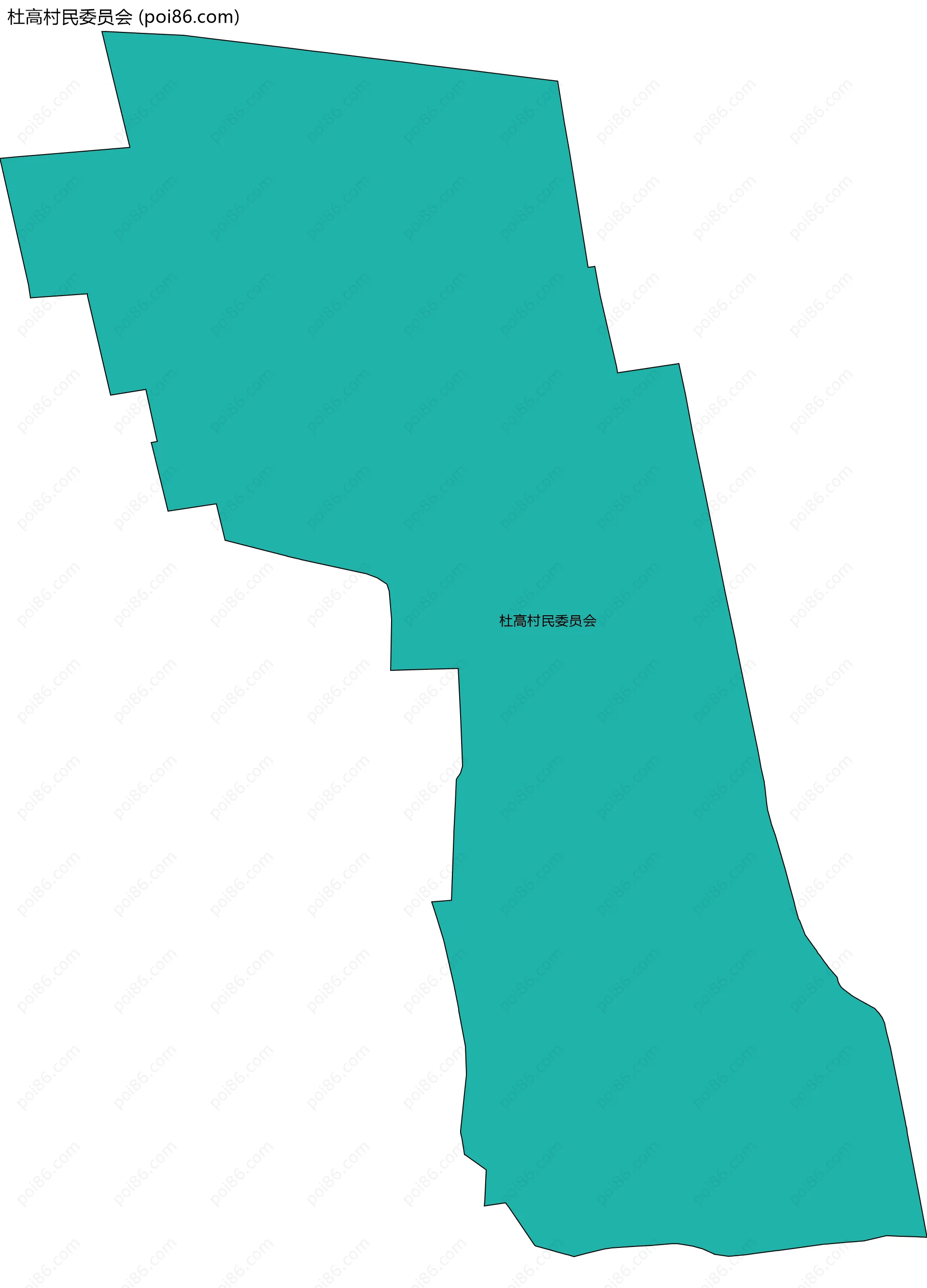 杜高村民委员会边界地图