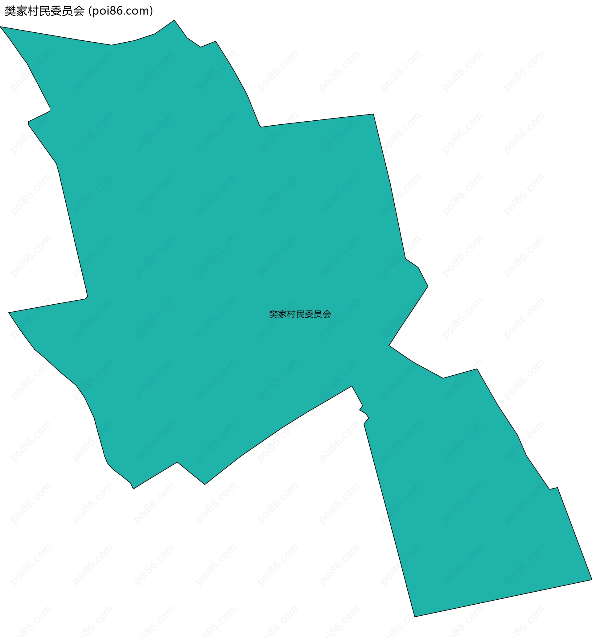 樊家村民委员会边界地图