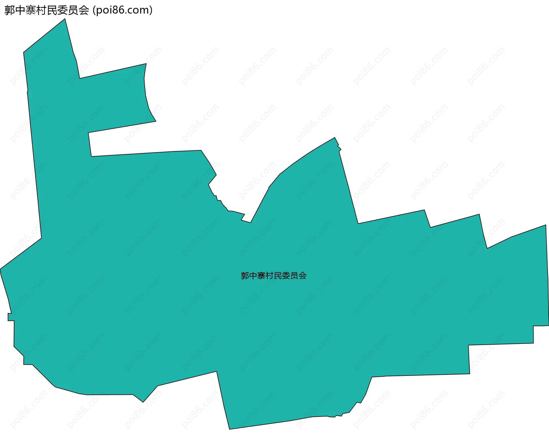 郭中寨村民委员会边界地图