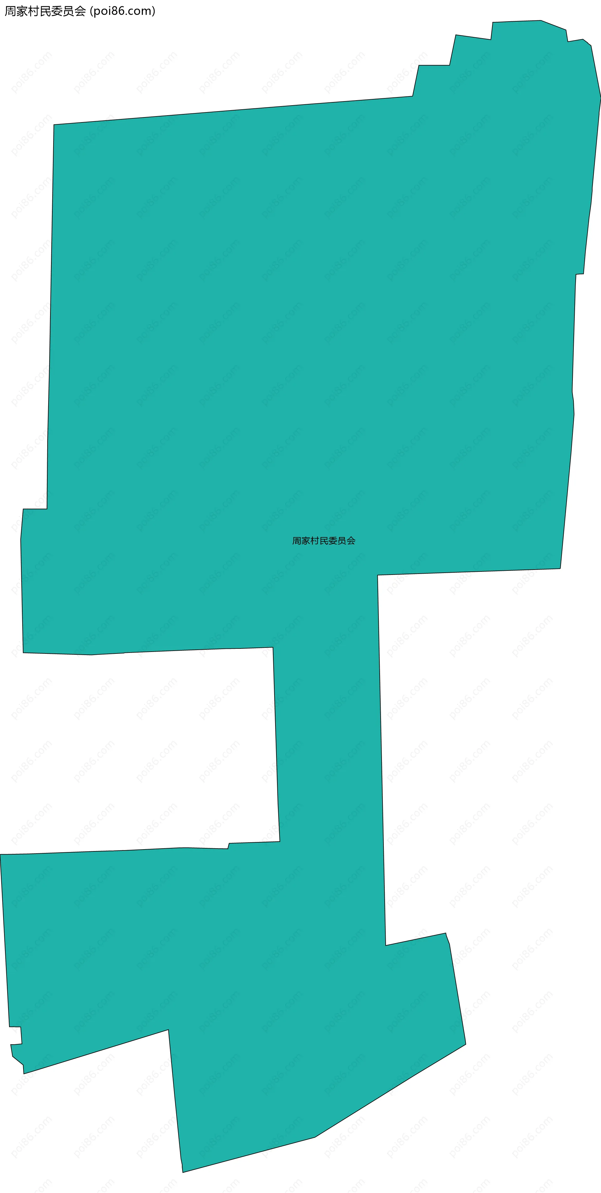 周家村民委员会边界地图