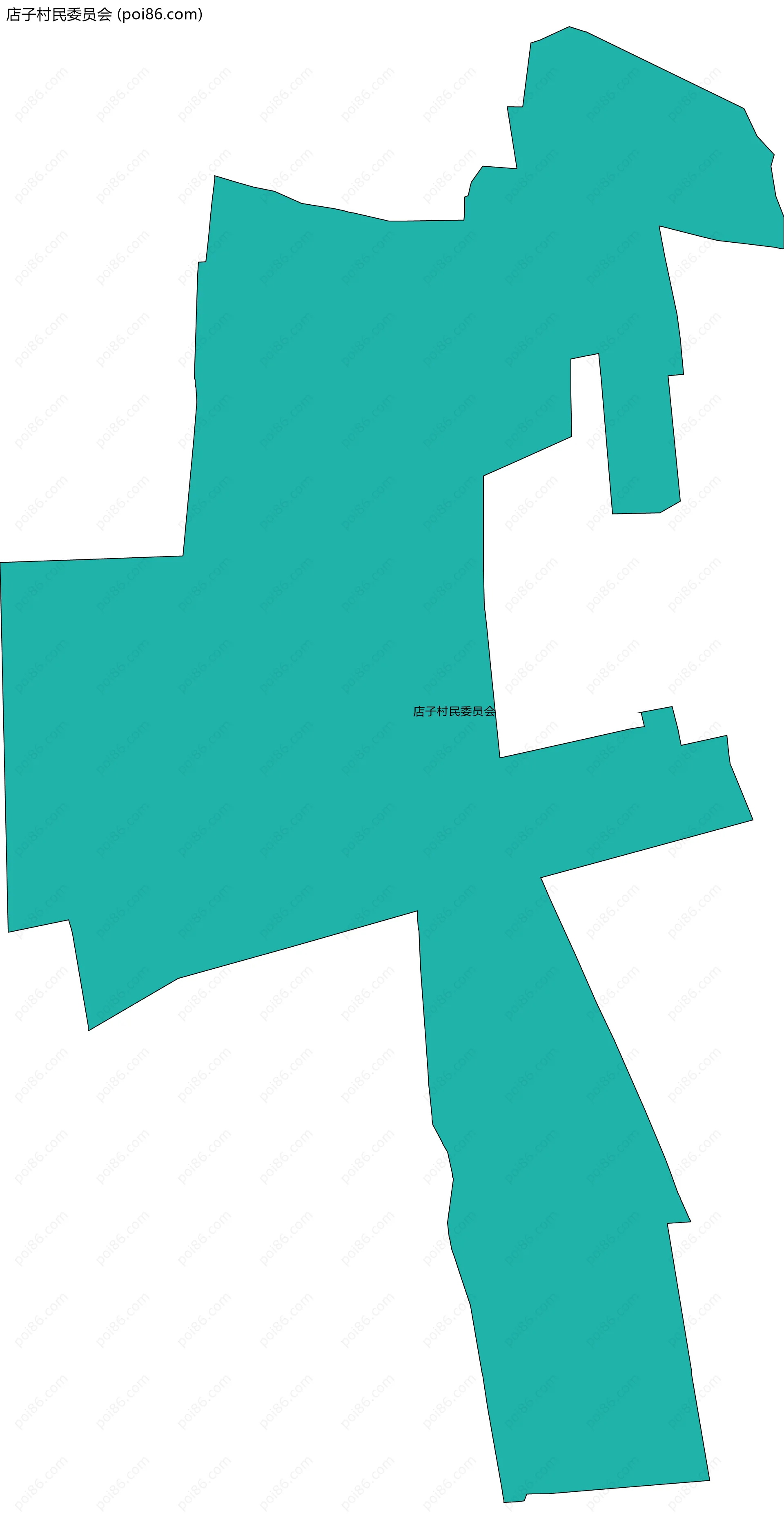 店子村民委员会边界地图