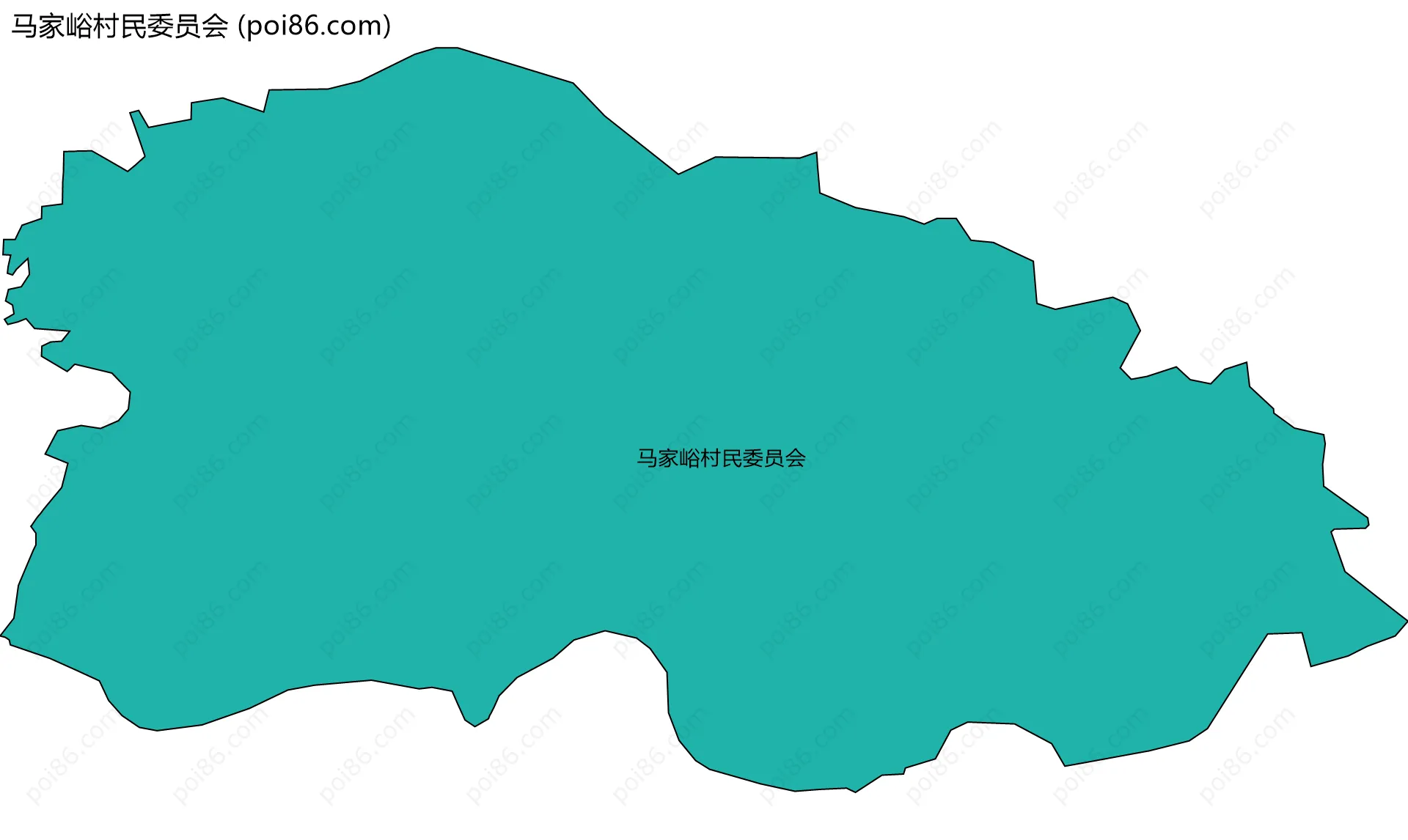 马家峪村民委员会边界地图