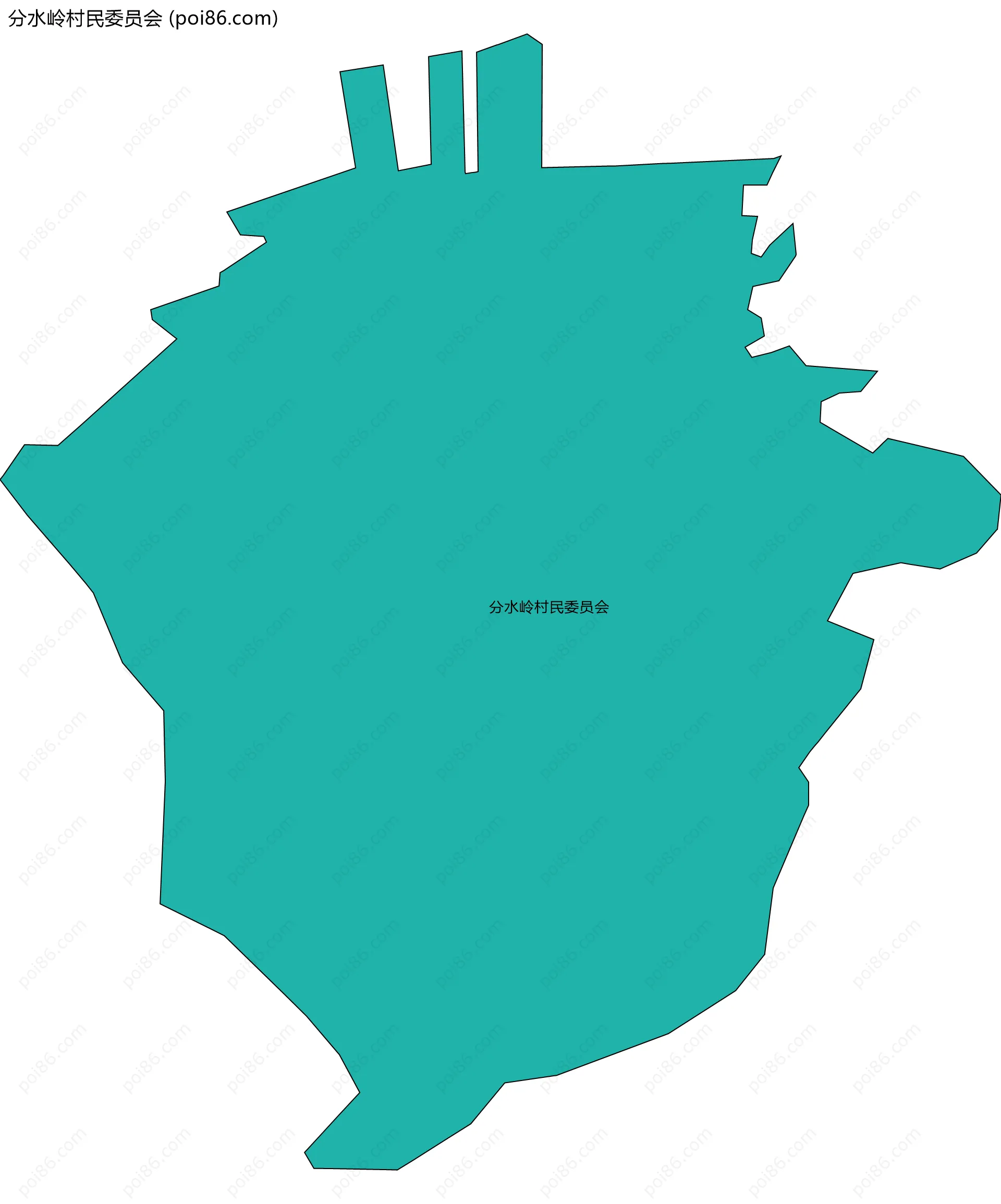 分水岭村民委员会边界地图