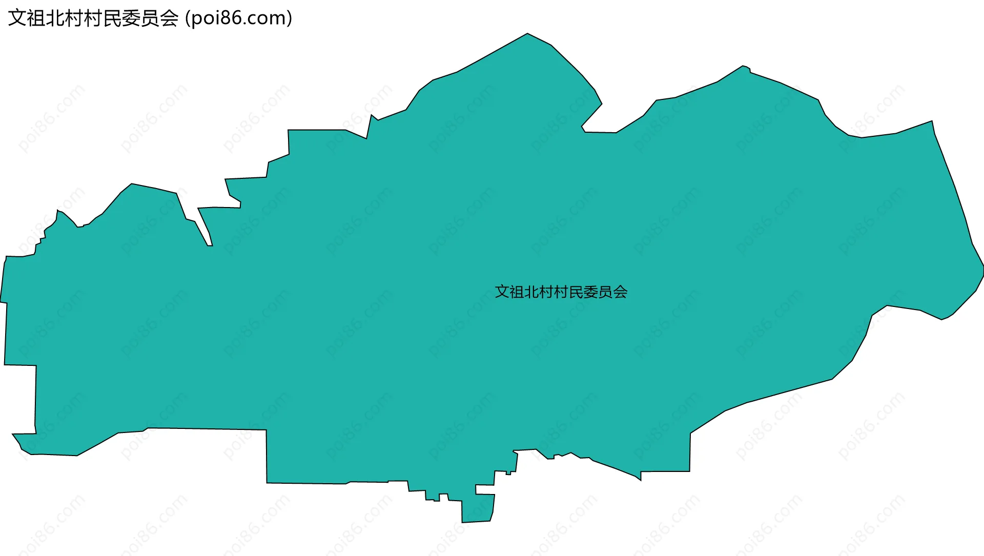 文祖北村村民委员会边界地图