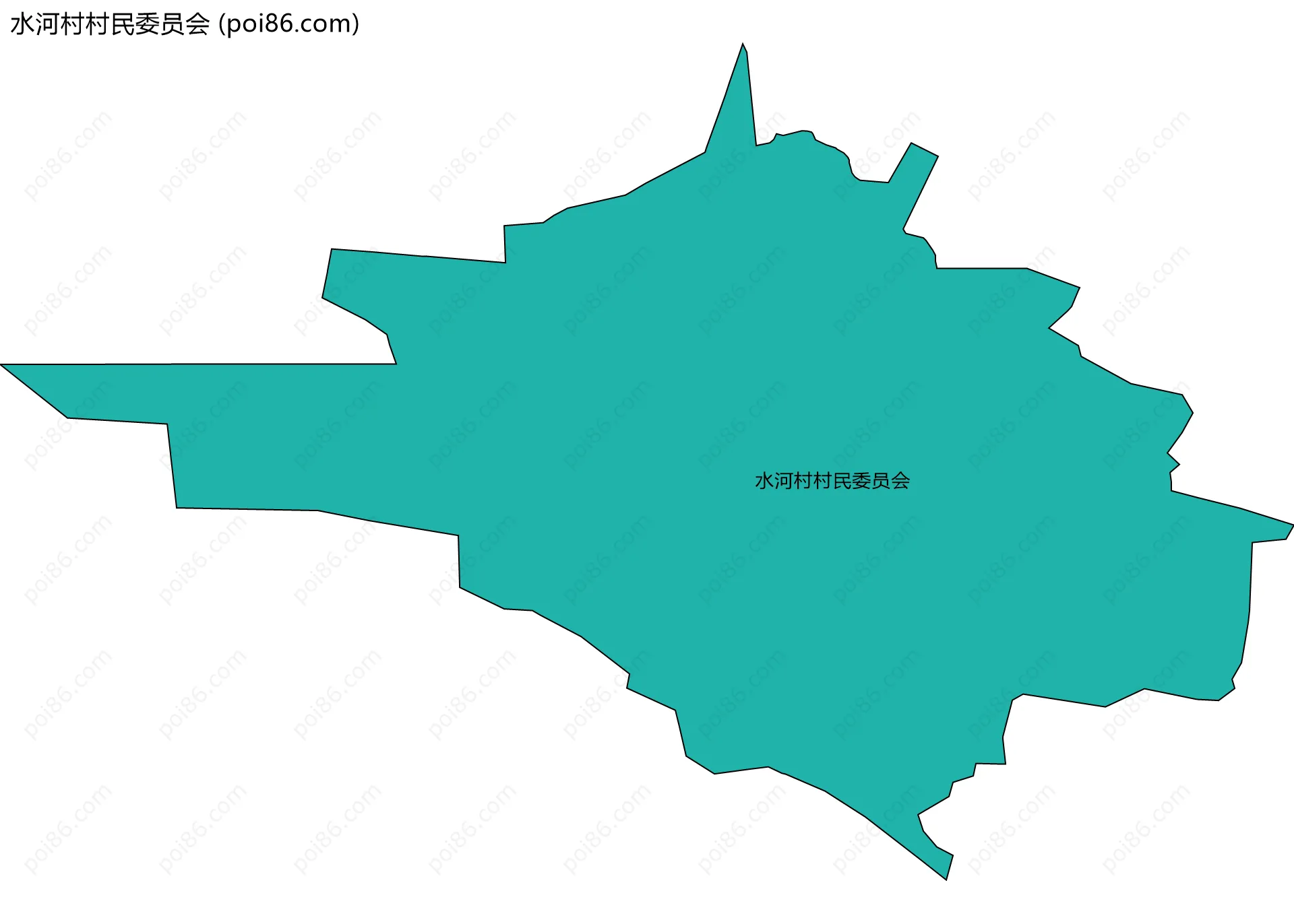 水河村村民委员会边界地图