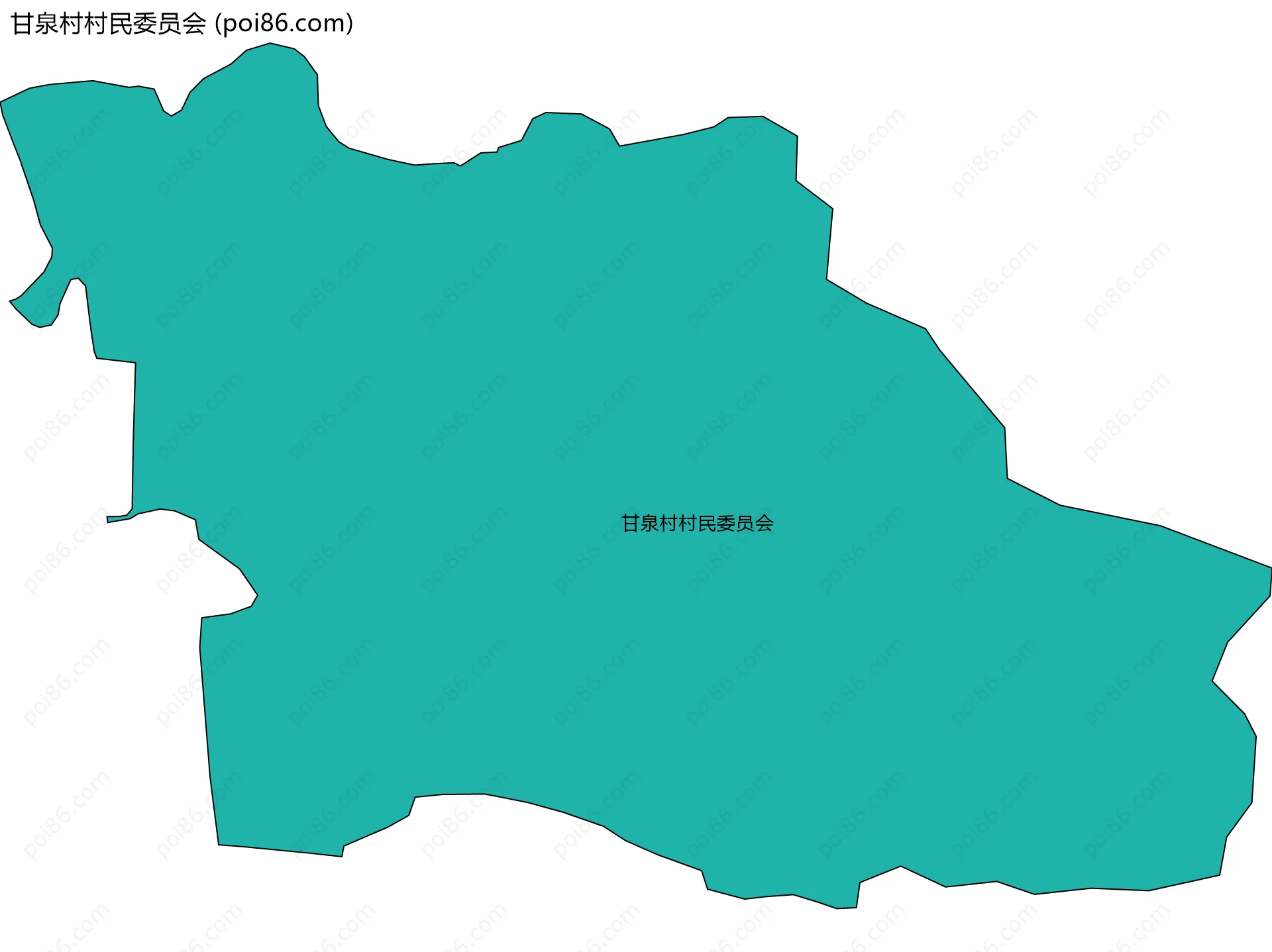 甘泉村村民委员会边界地图