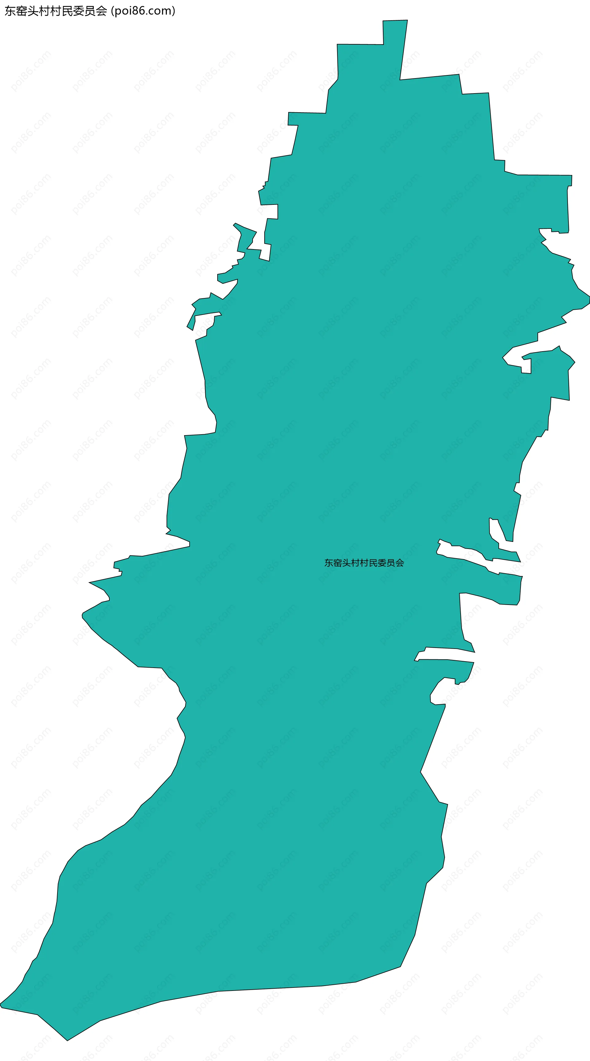 东窑头村村民委员会边界地图