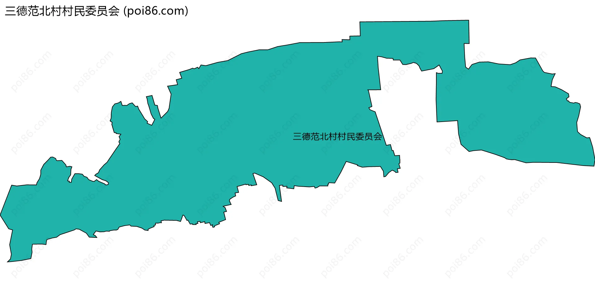 三德范北村村民委员会边界地图