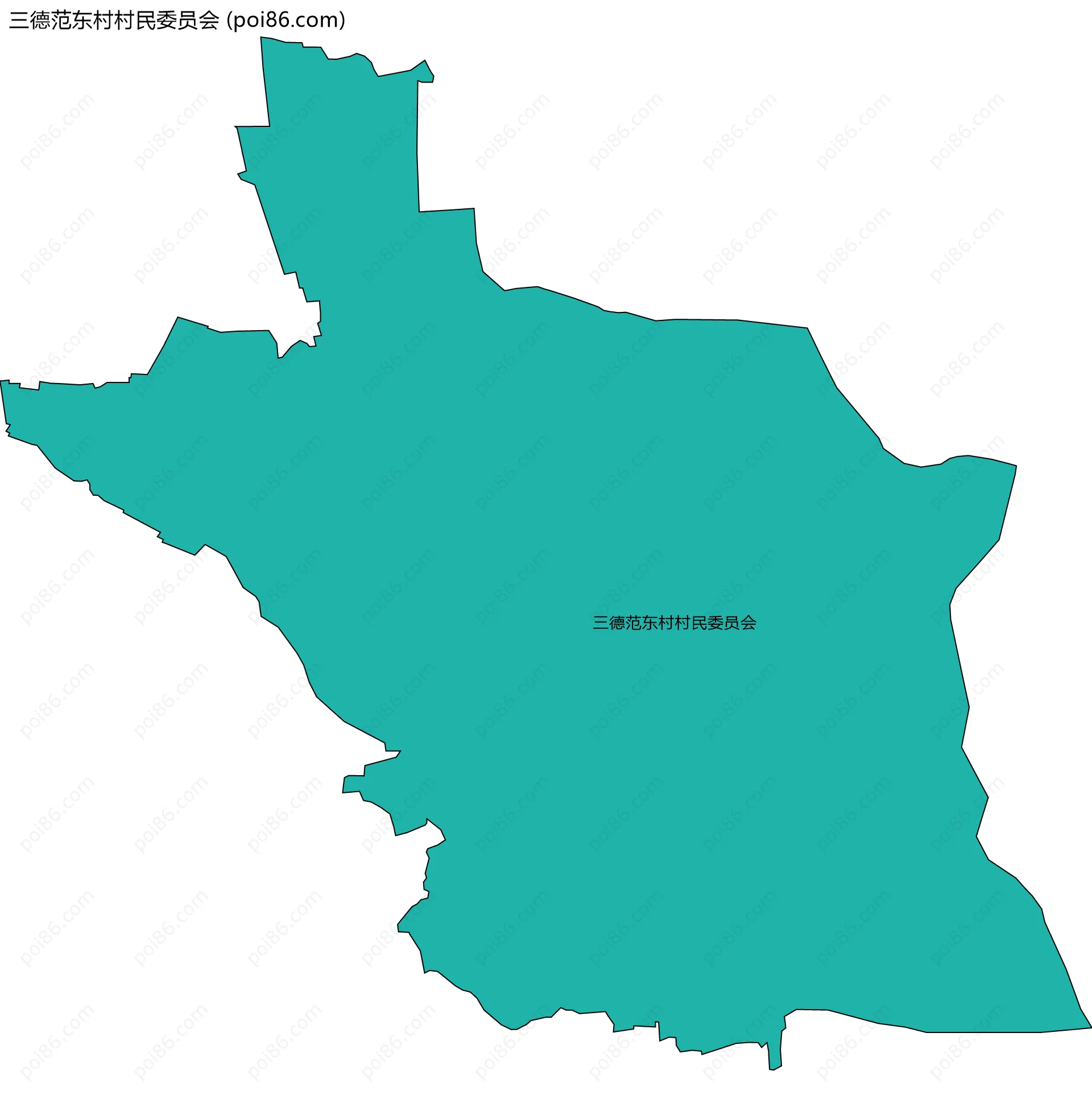 三德范东村村民委员会边界地图