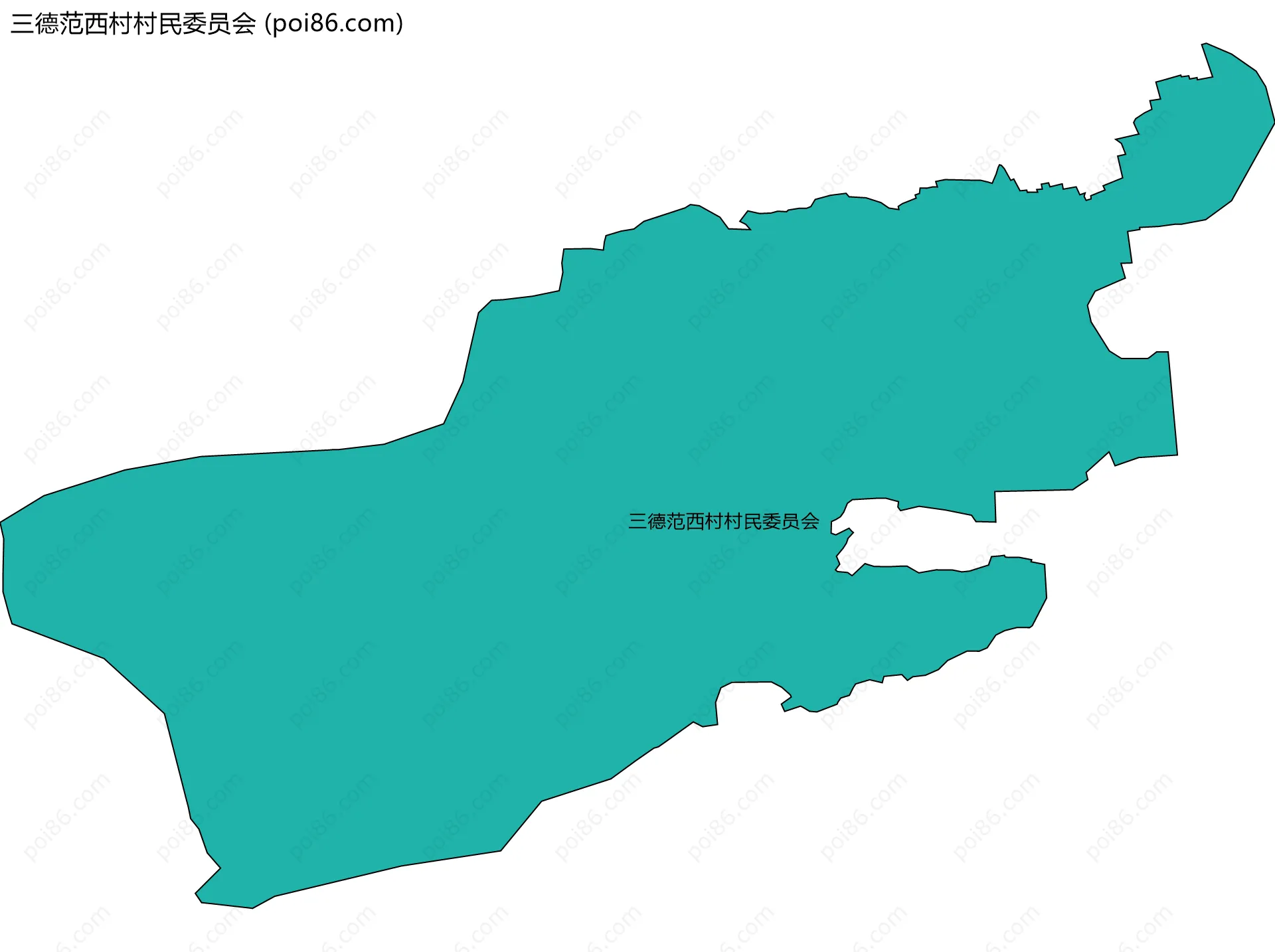三德范西村村民委员会边界地图