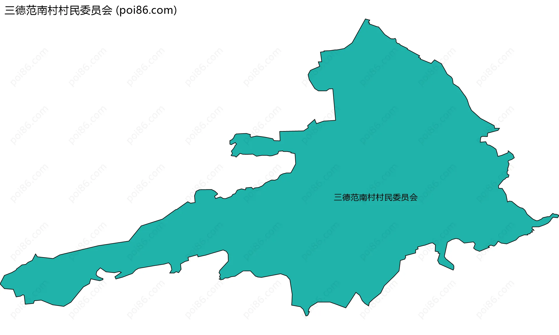 三德范南村村民委员会边界地图