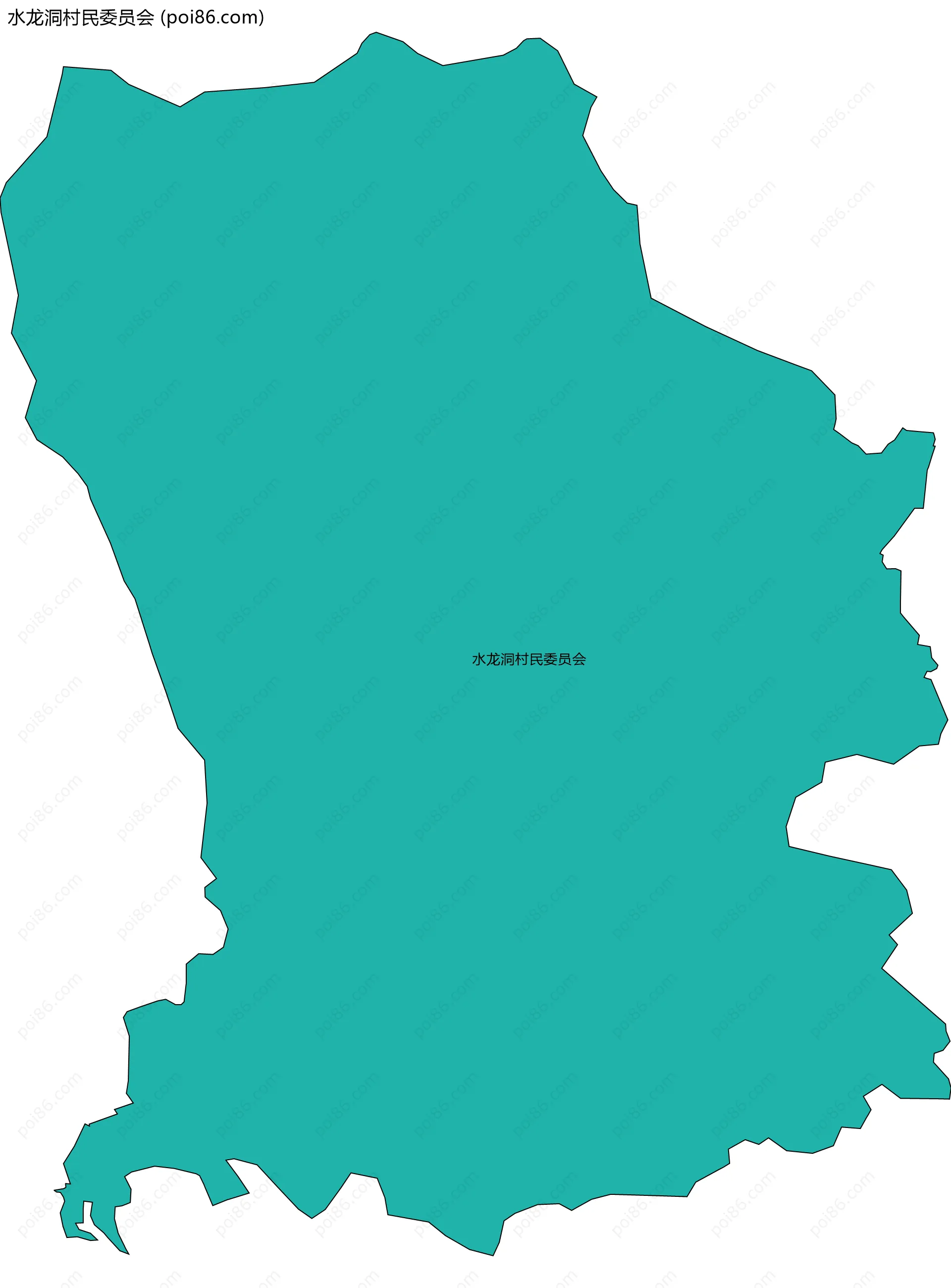 水龙洞村民委员会边界地图