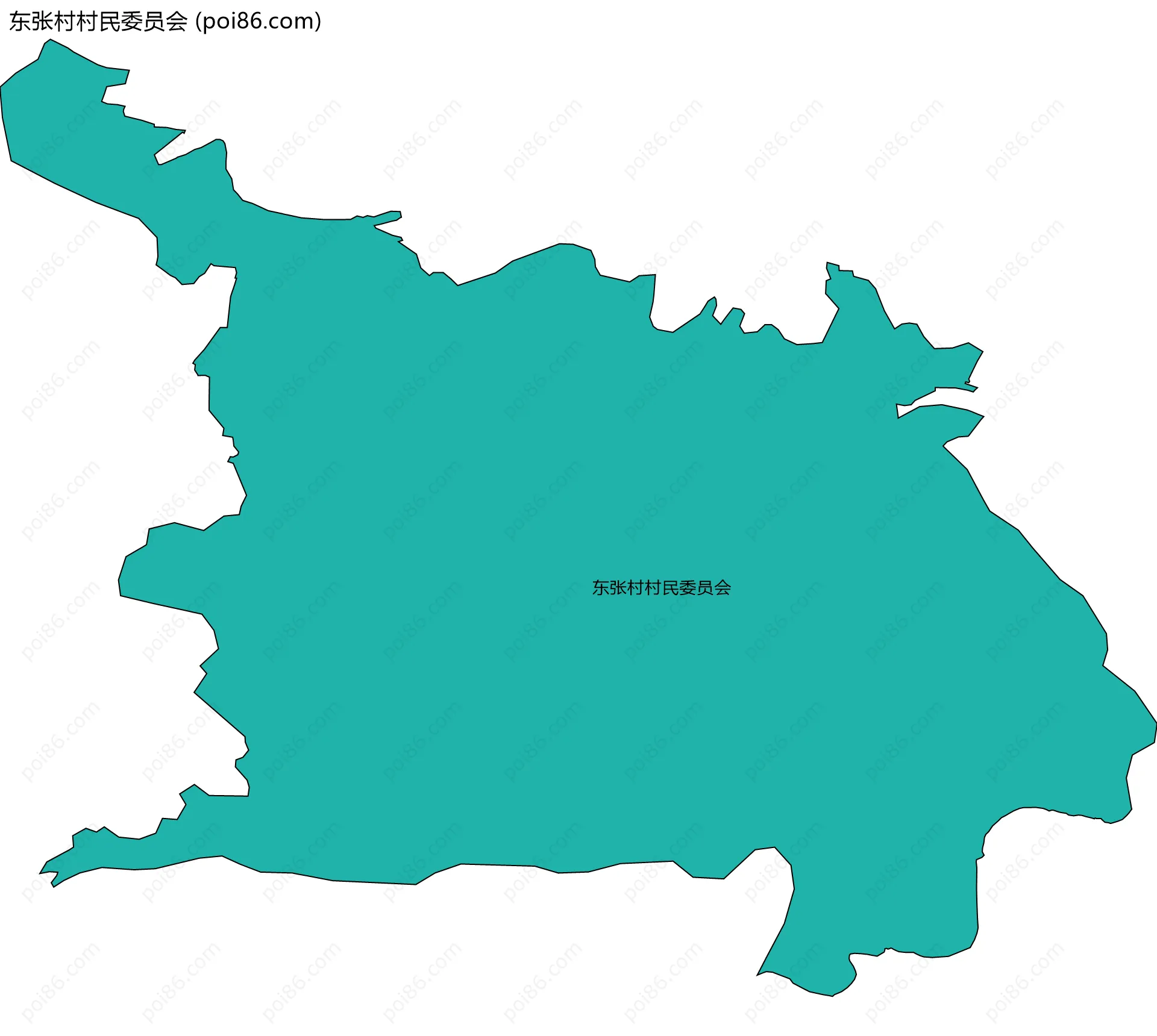 东张村村民委员会边界地图