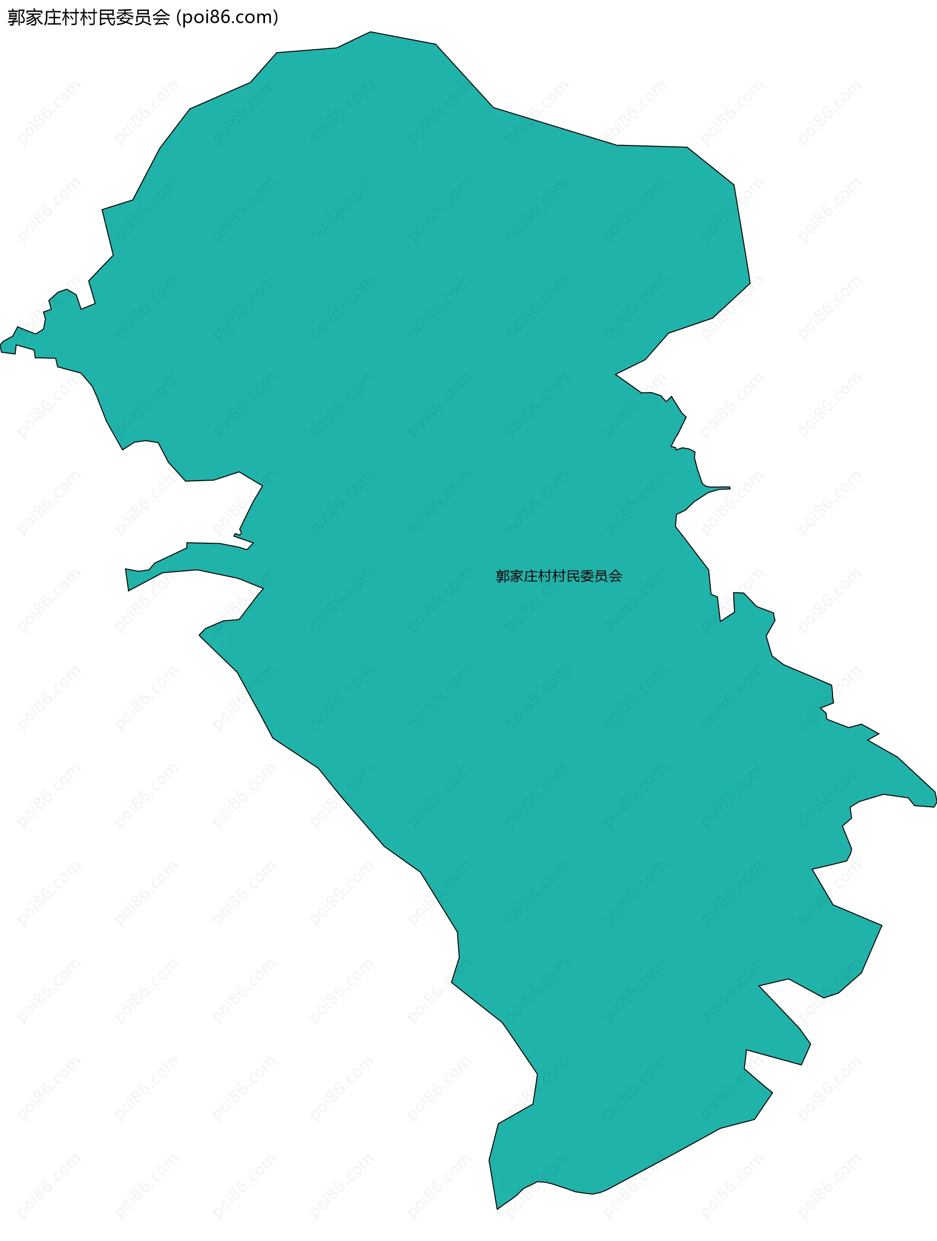 郭家庄村村民委员会边界地图