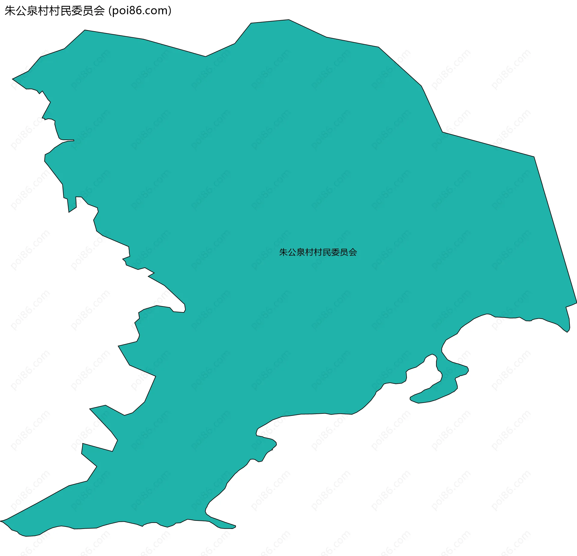 朱公泉村村民委员会边界地图