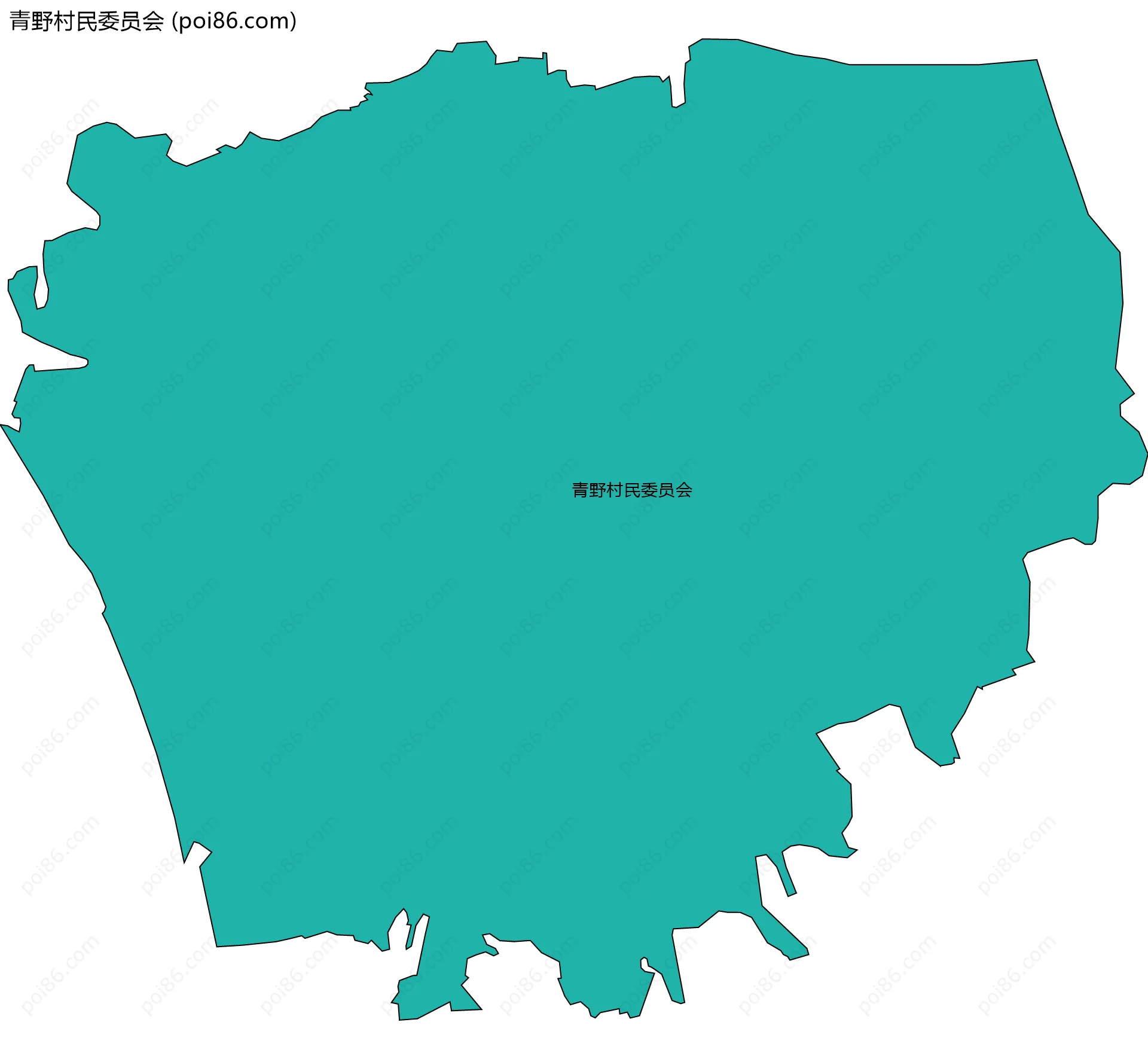 青野村民委员会边界地图