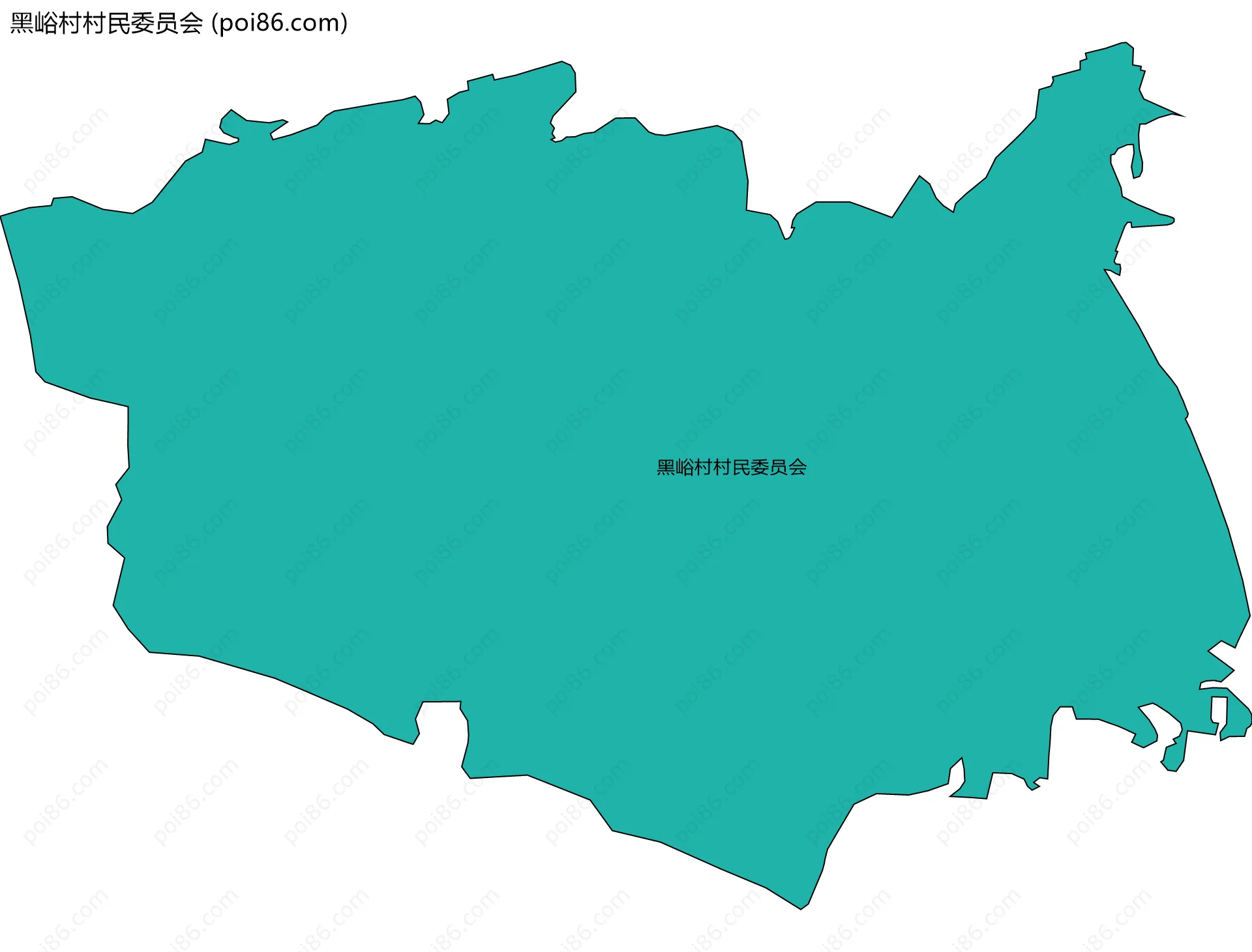 黑峪村村民委员会边界地图