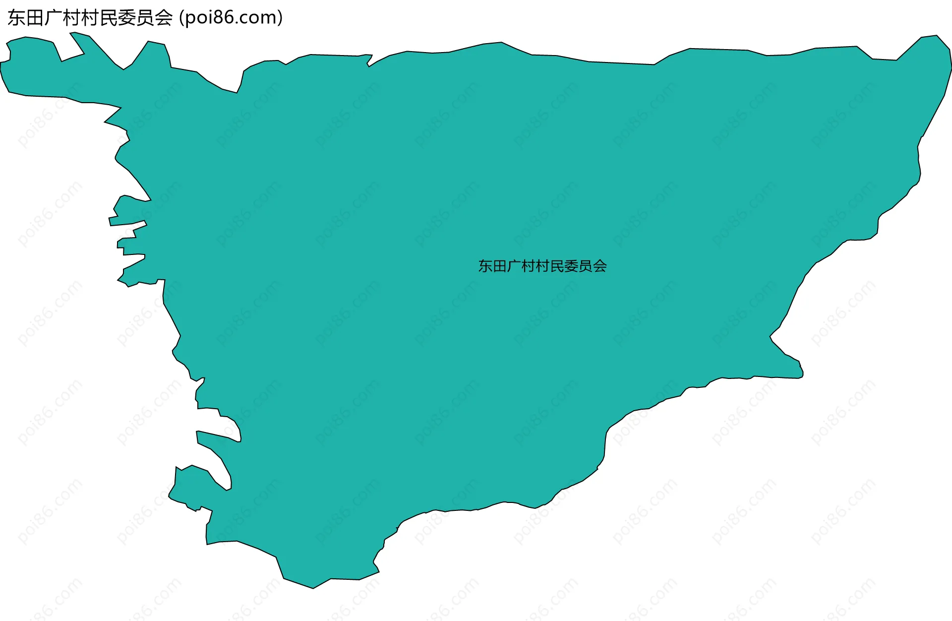 东田广村村民委员会边界地图