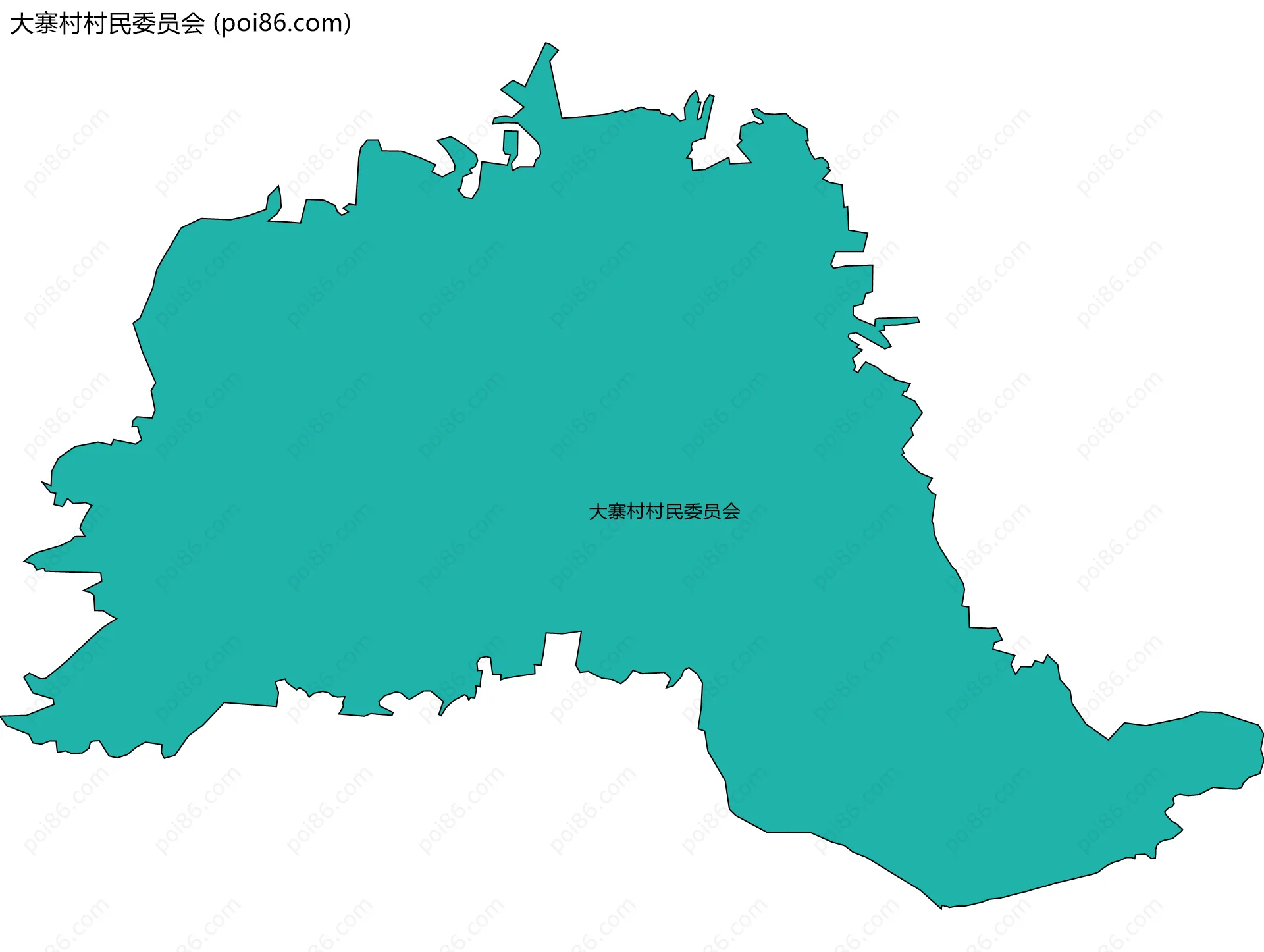 大寨村村民委员会边界地图