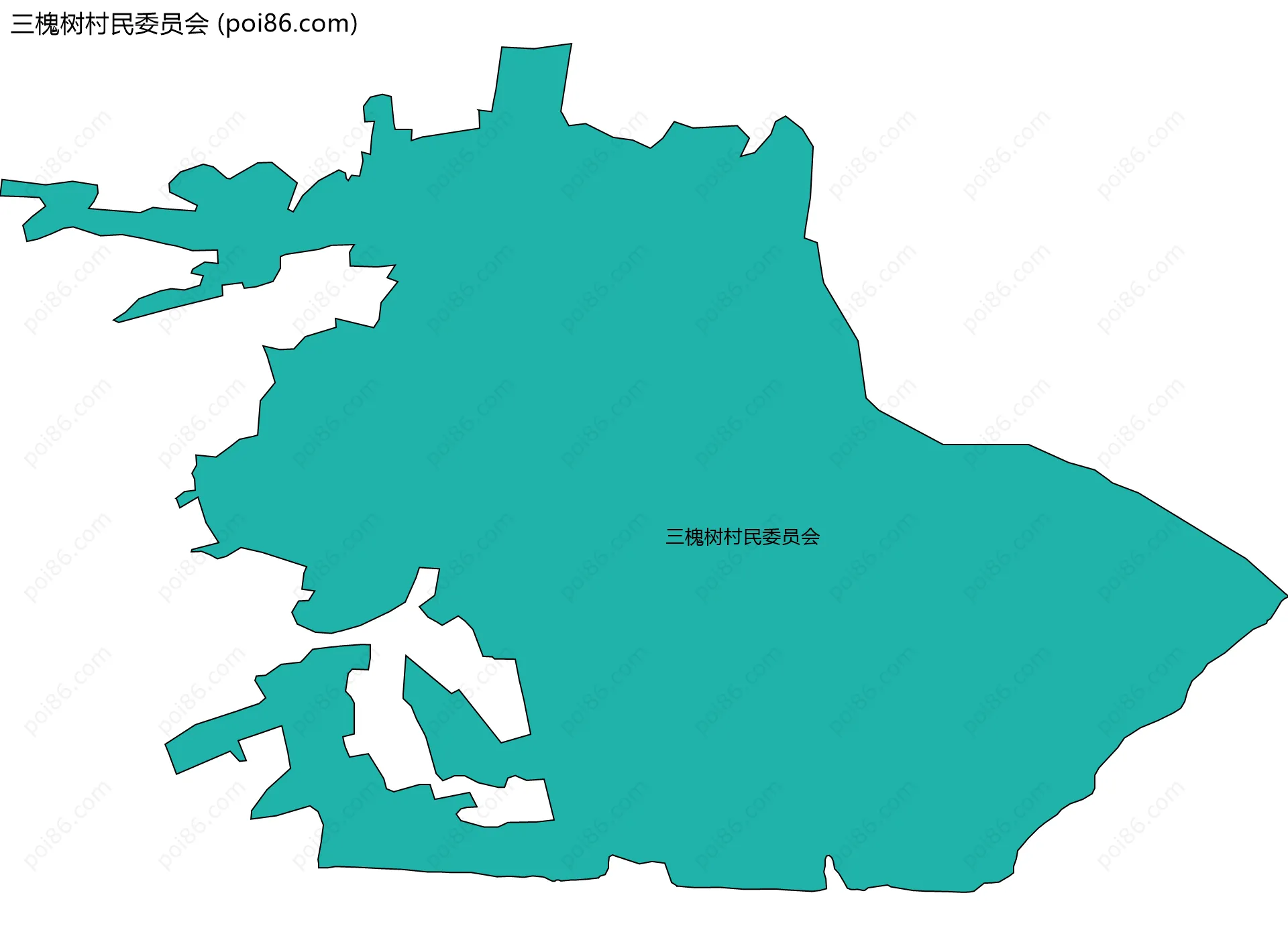 三槐树村民委员会边界地图