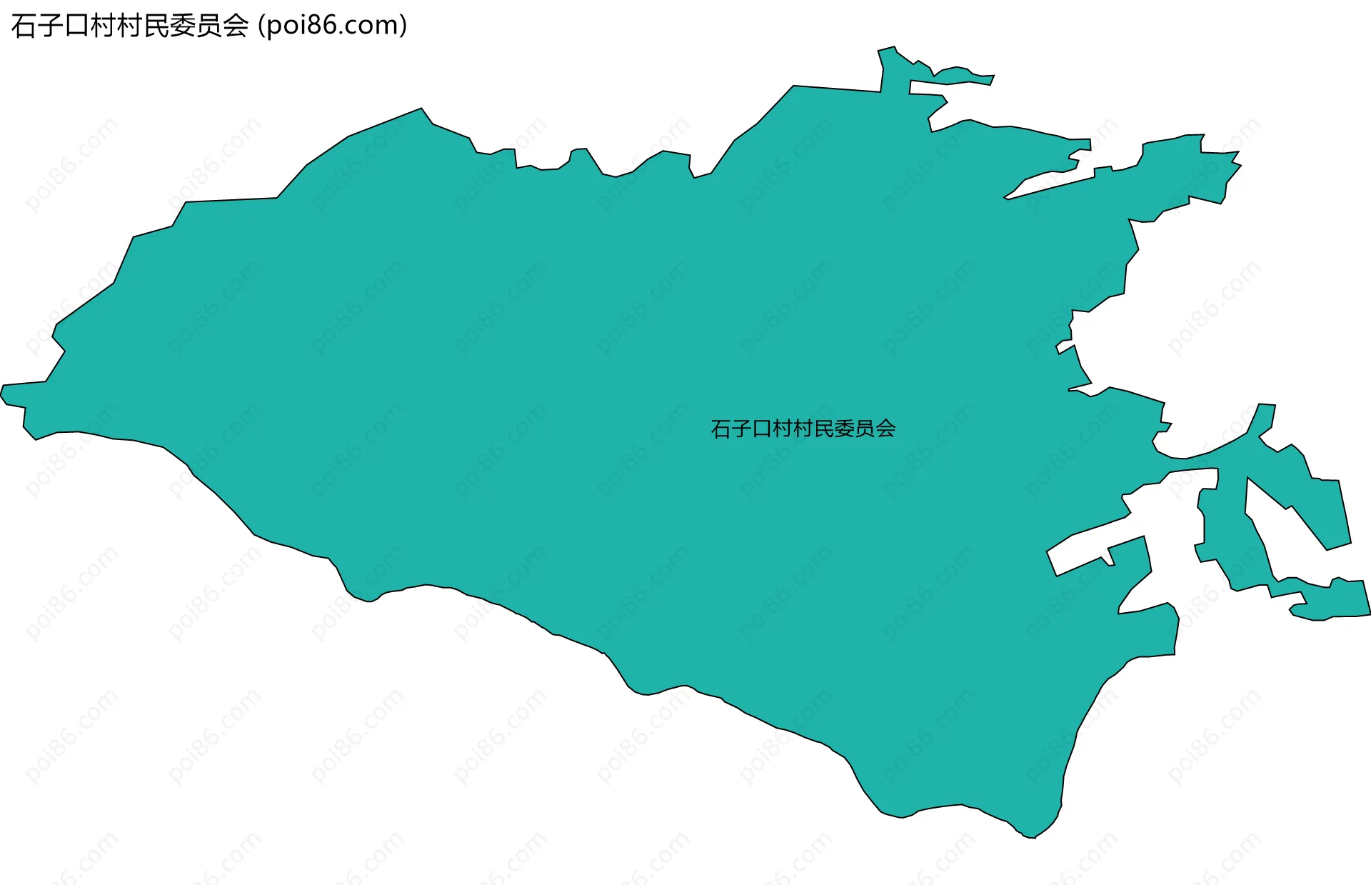 石子口村村民委员会边界地图