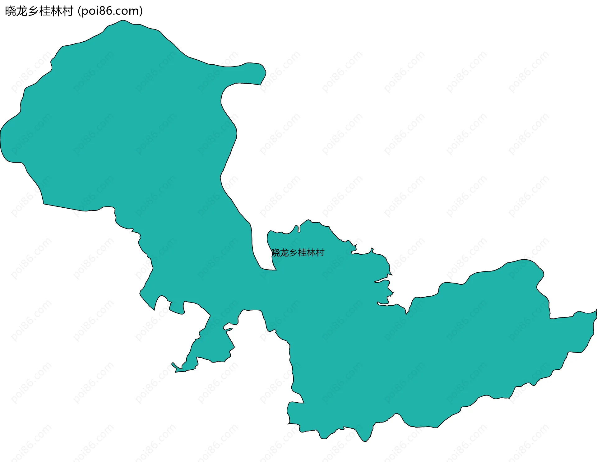 晓龙乡桂林村边界地图