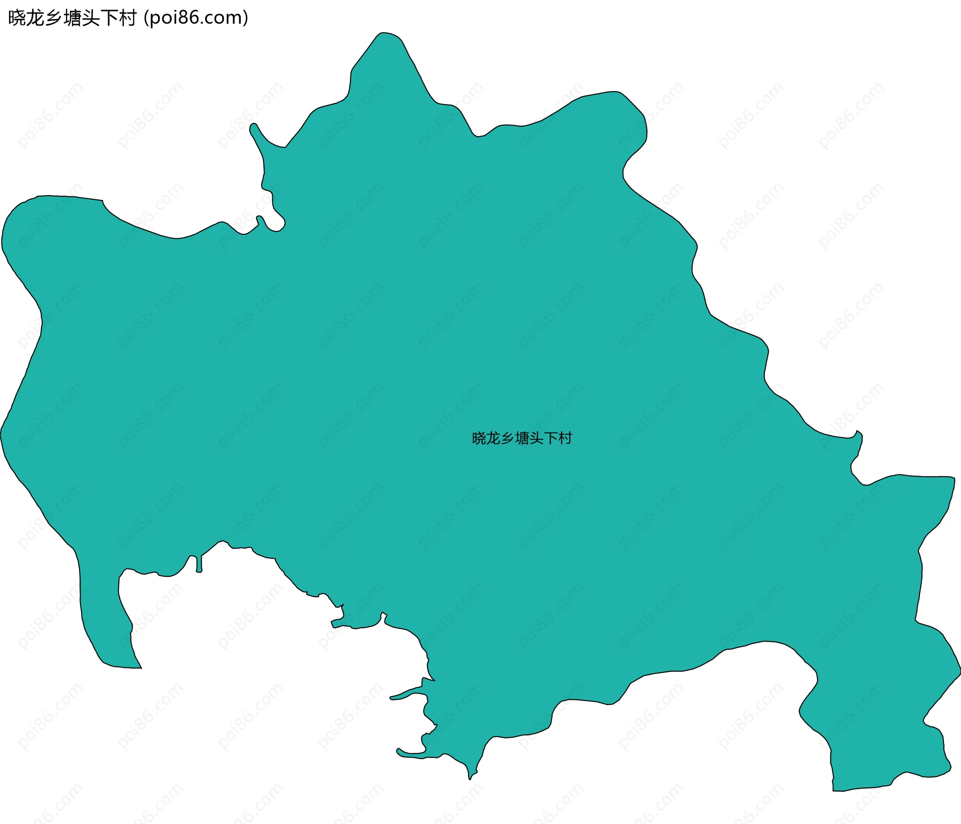 晓龙乡塘头下村边界地图