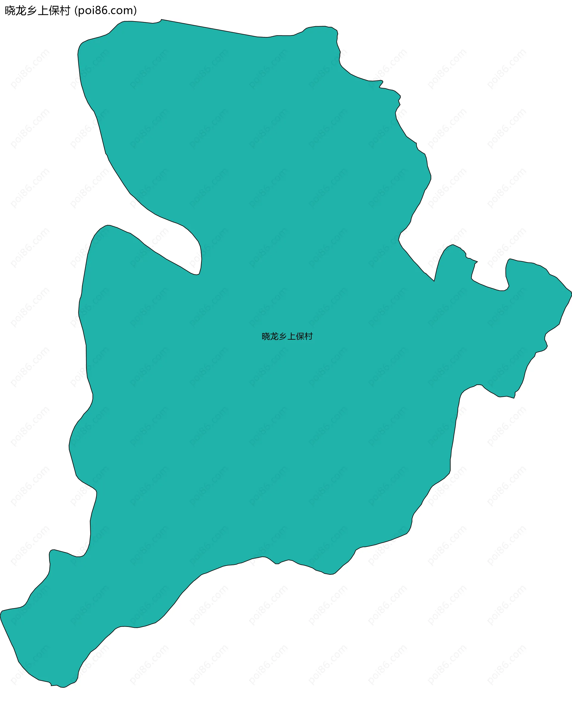 晓龙乡上保村边界地图