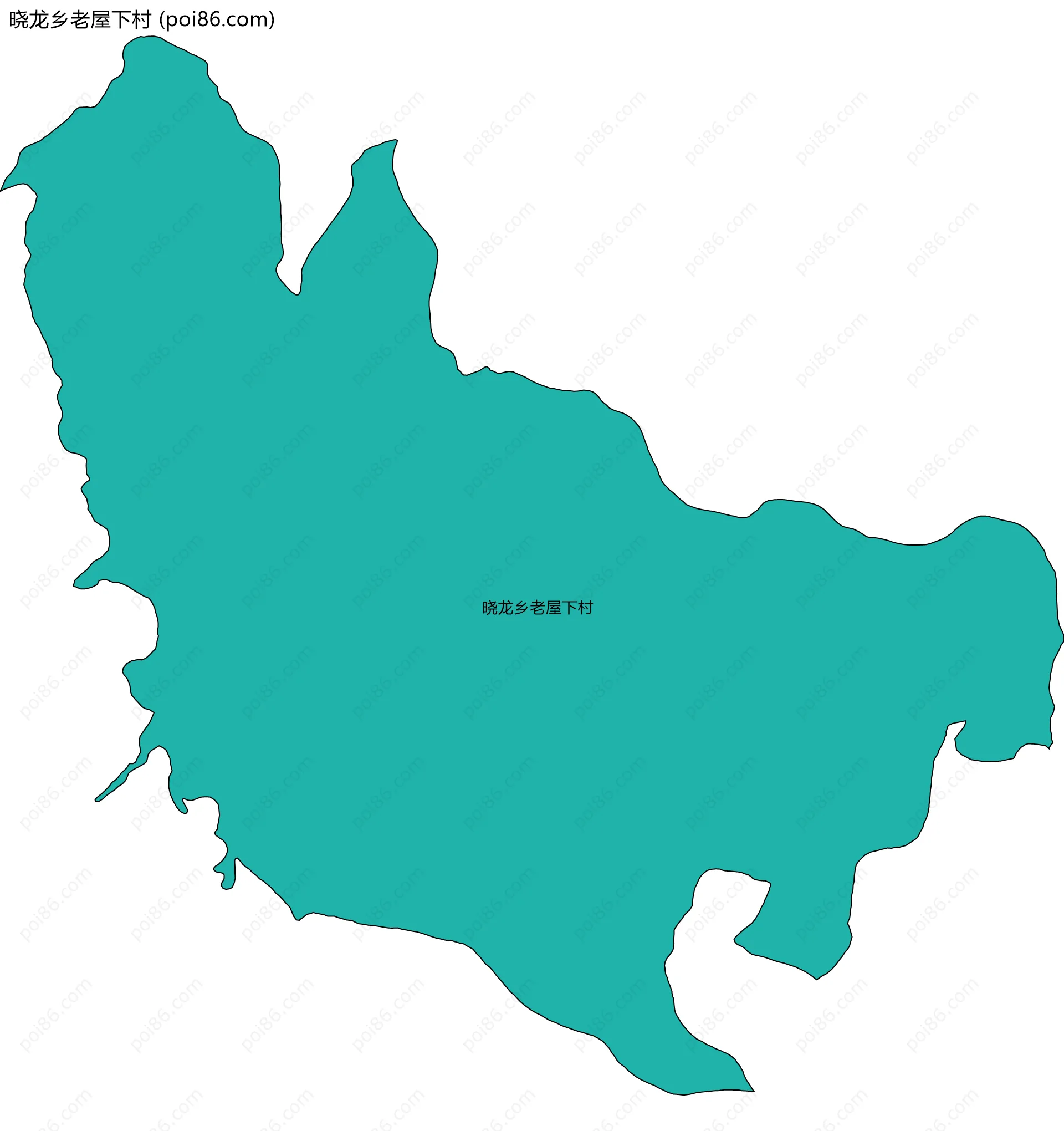 晓龙乡老屋下村边界地图
