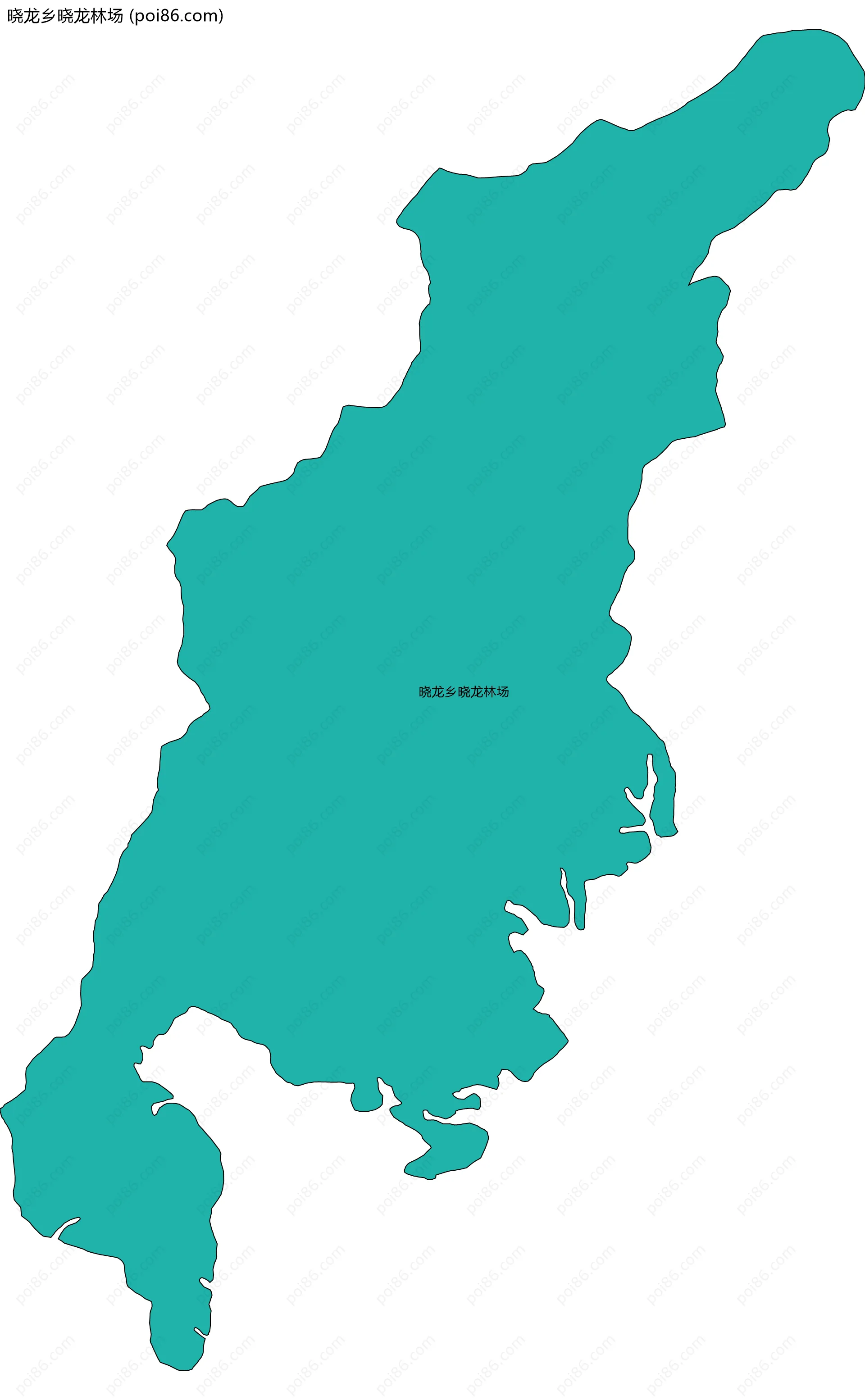 晓龙乡晓龙林场边界地图