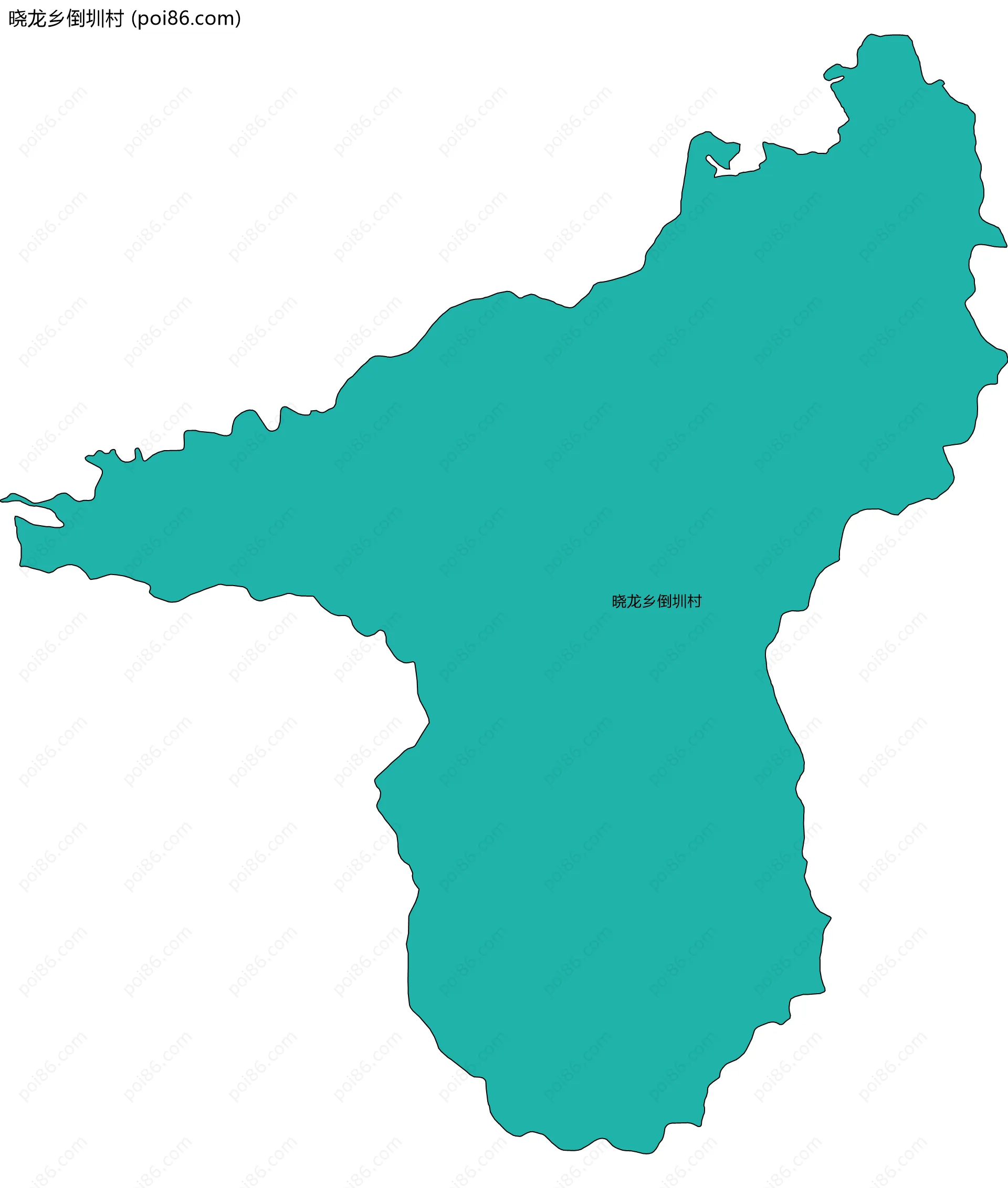 晓龙乡倒圳村边界地图