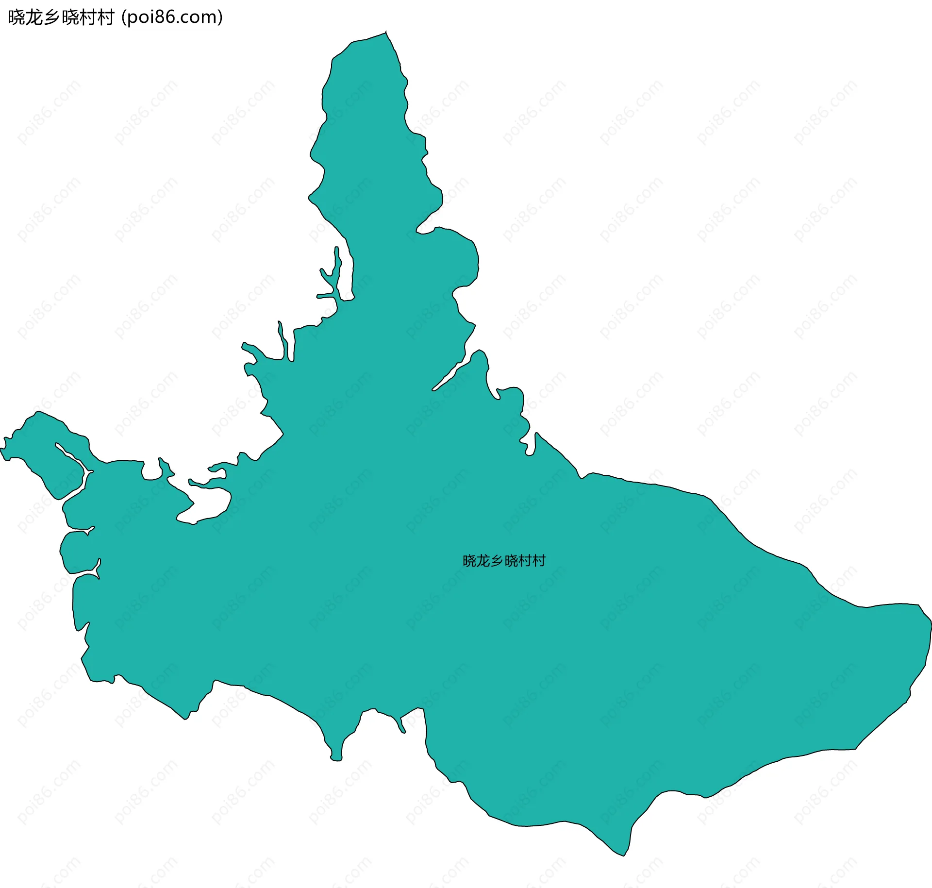 晓龙乡晓村村边界地图
