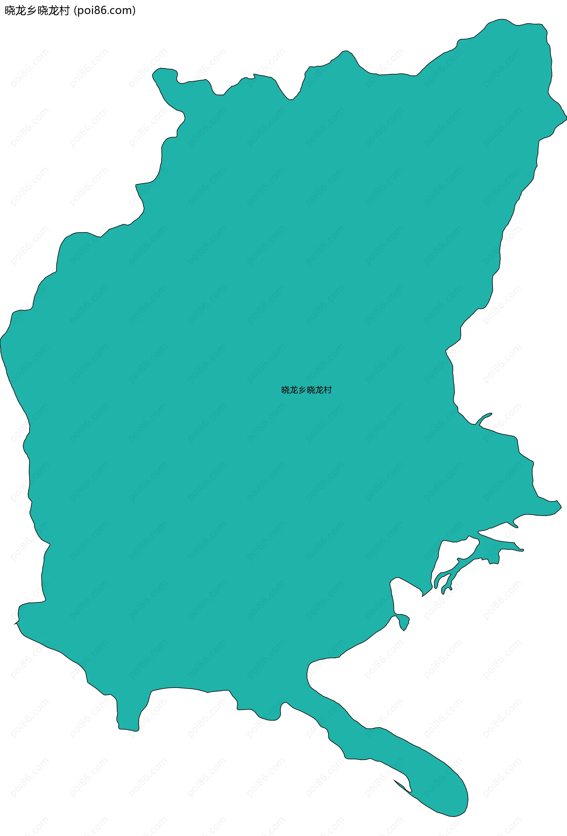 晓龙乡晓龙村边界地图