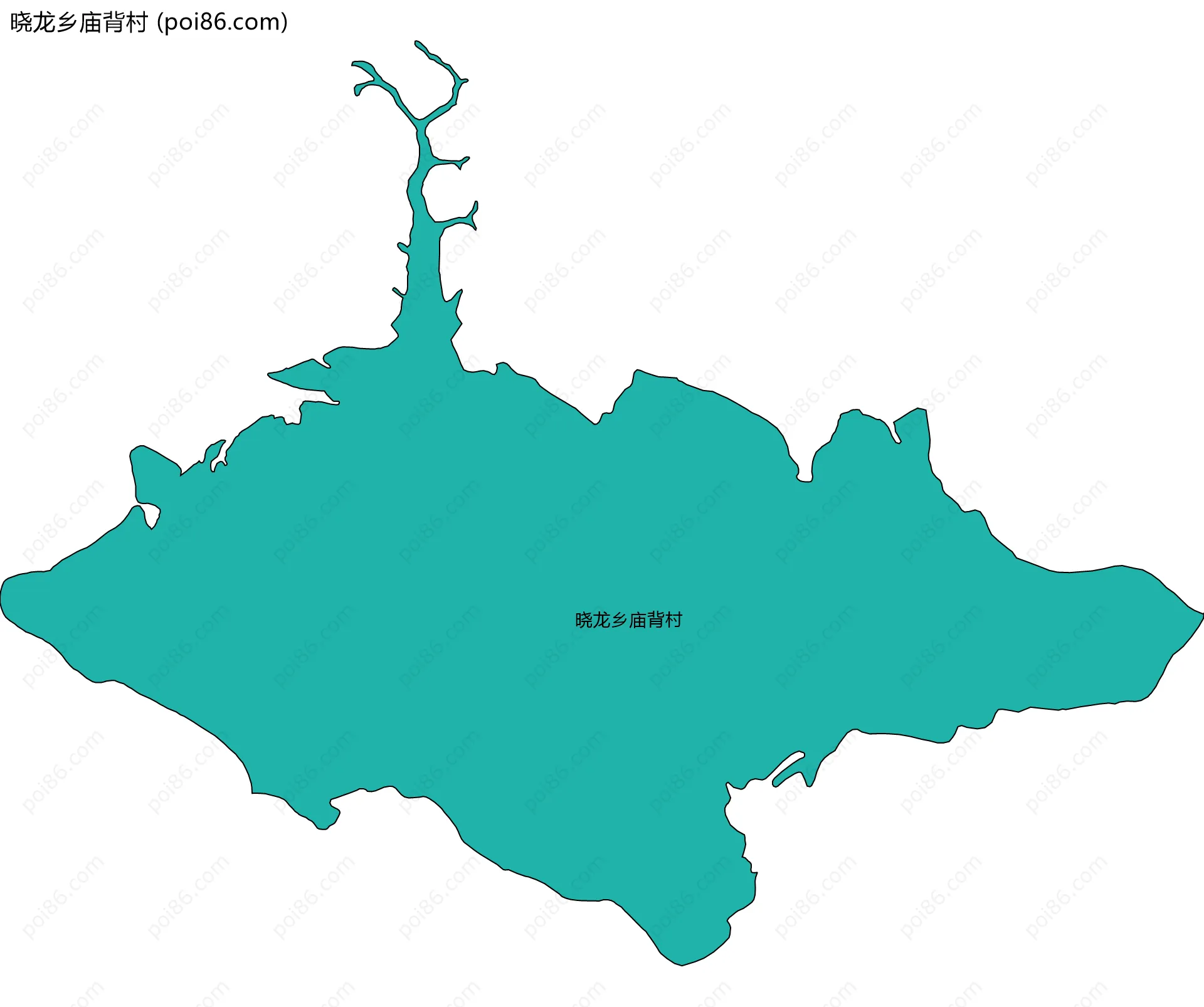晓龙乡庙背村边界地图