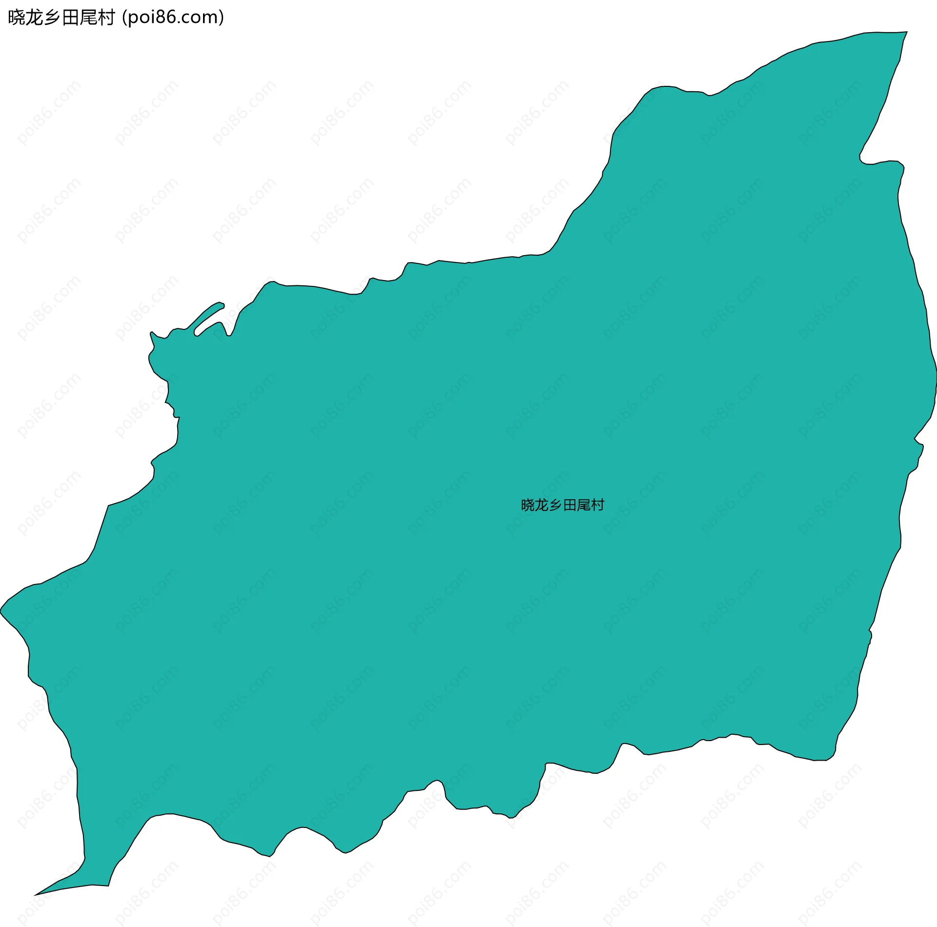 晓龙乡田尾村边界地图