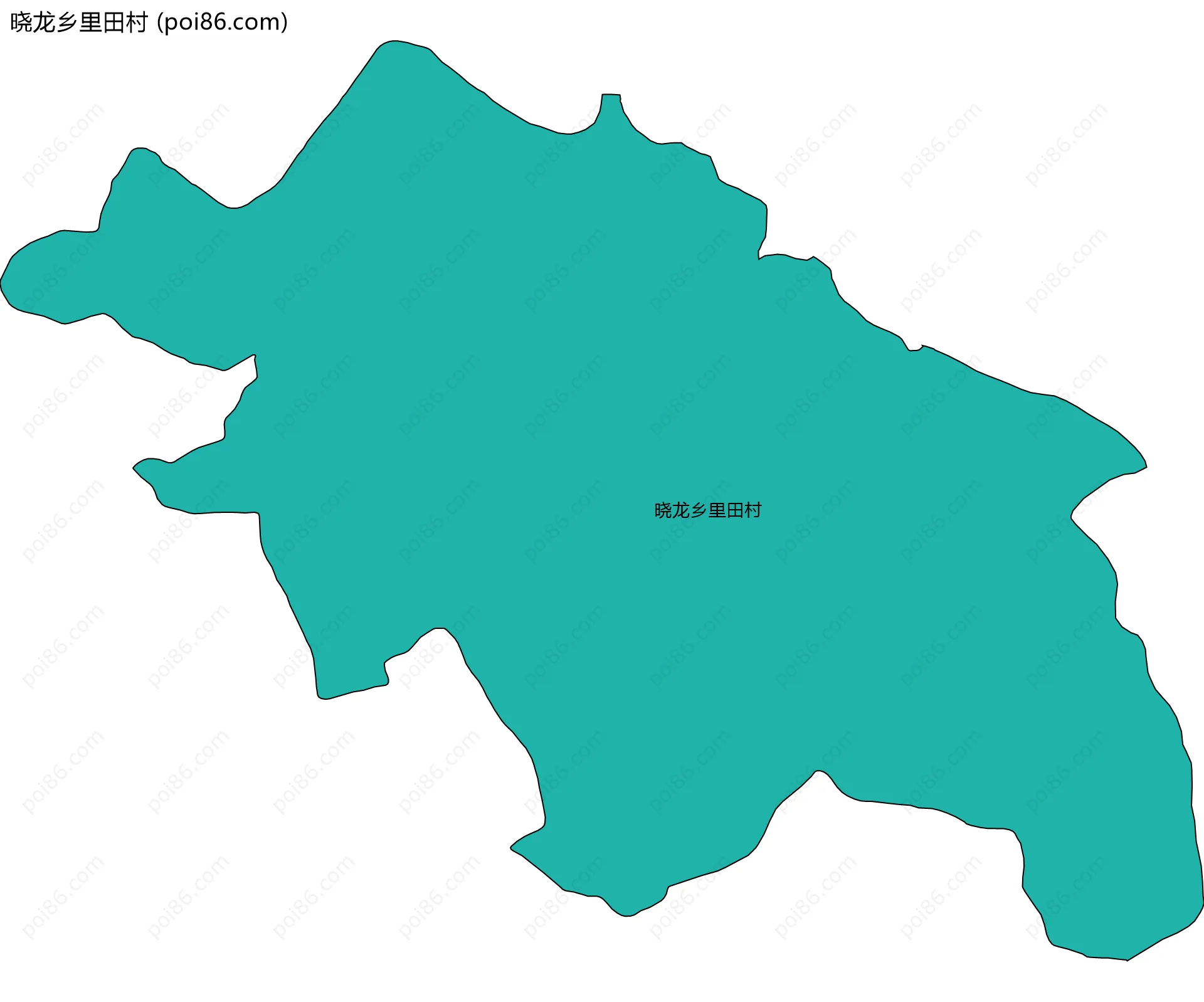 晓龙乡里田村边界地图