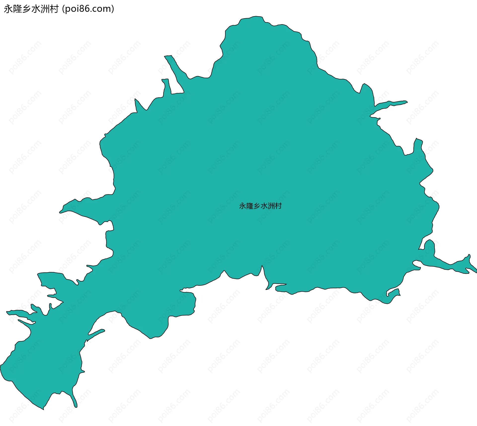 永隆乡水洲村边界地图