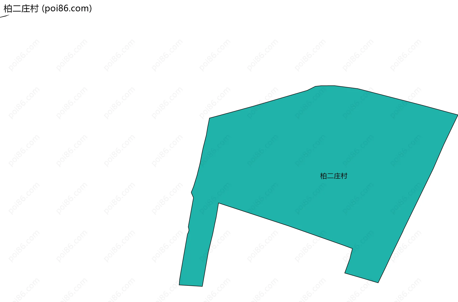 柏二庄村边界地图