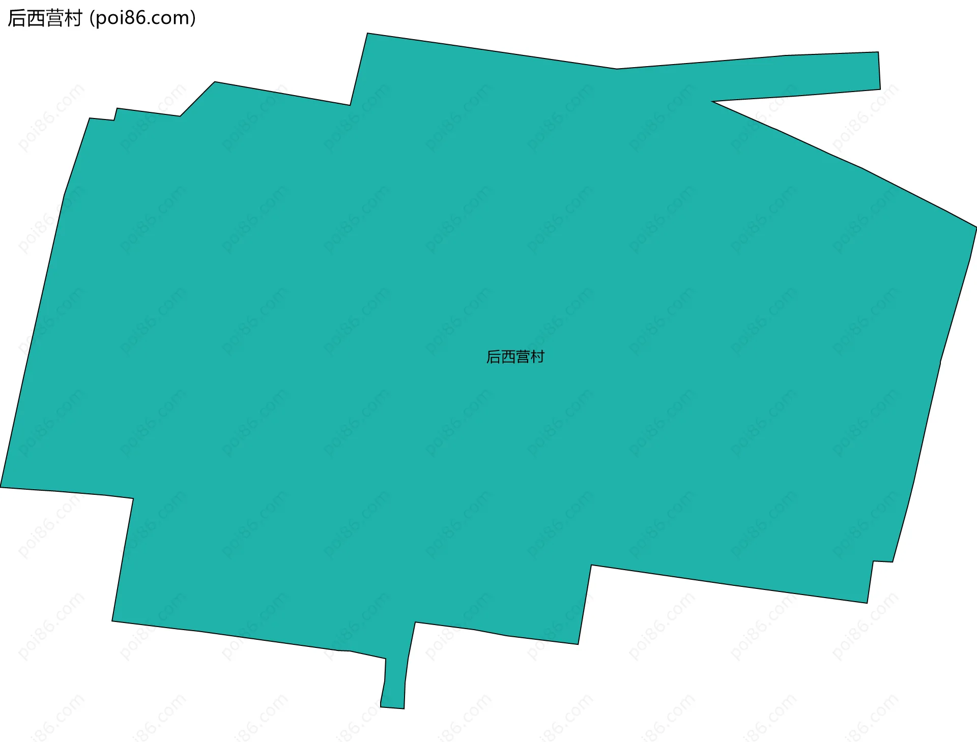 后西营村边界地图