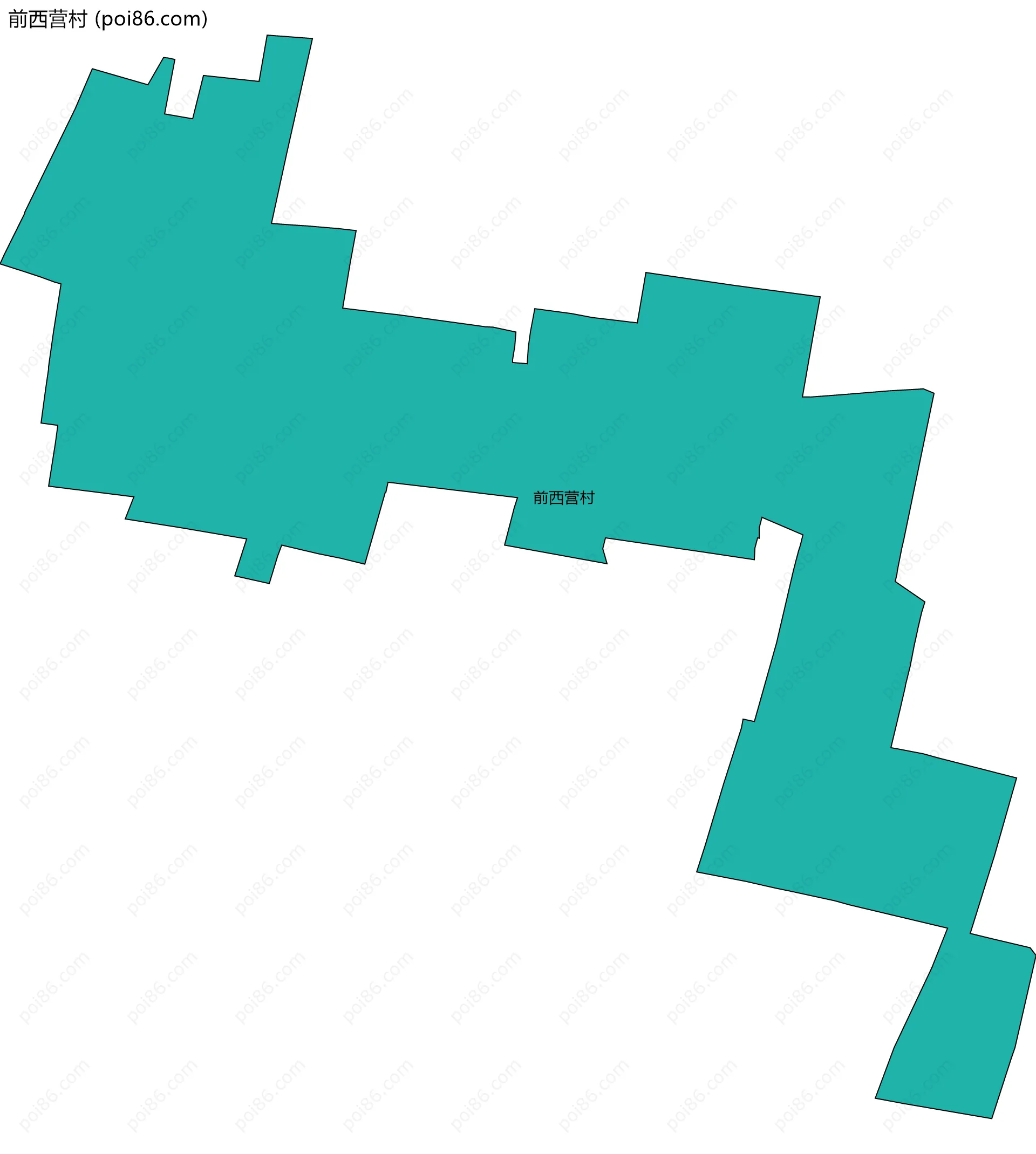 前西营村边界地图