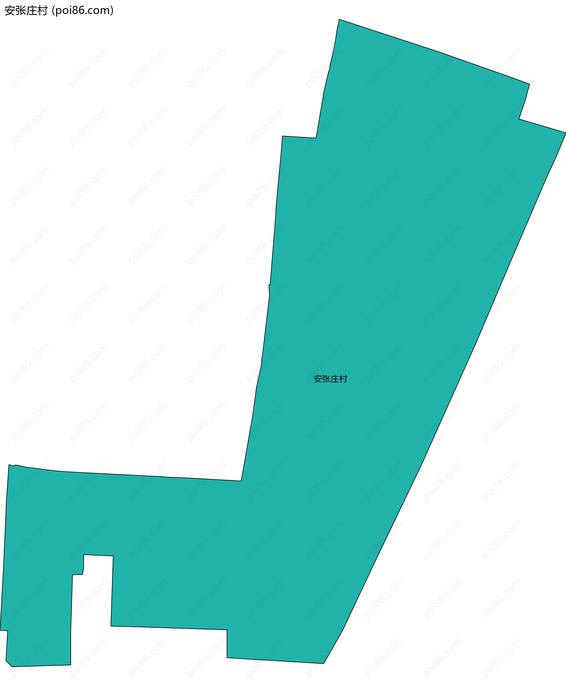 安张庄村边界地图