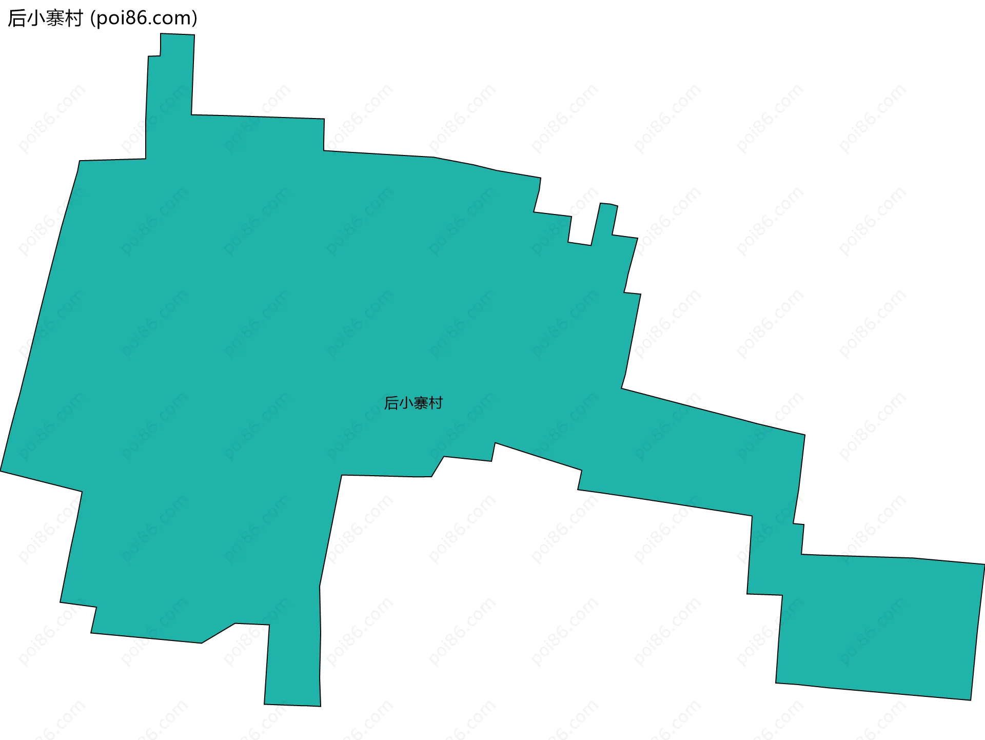 后小寨村边界地图