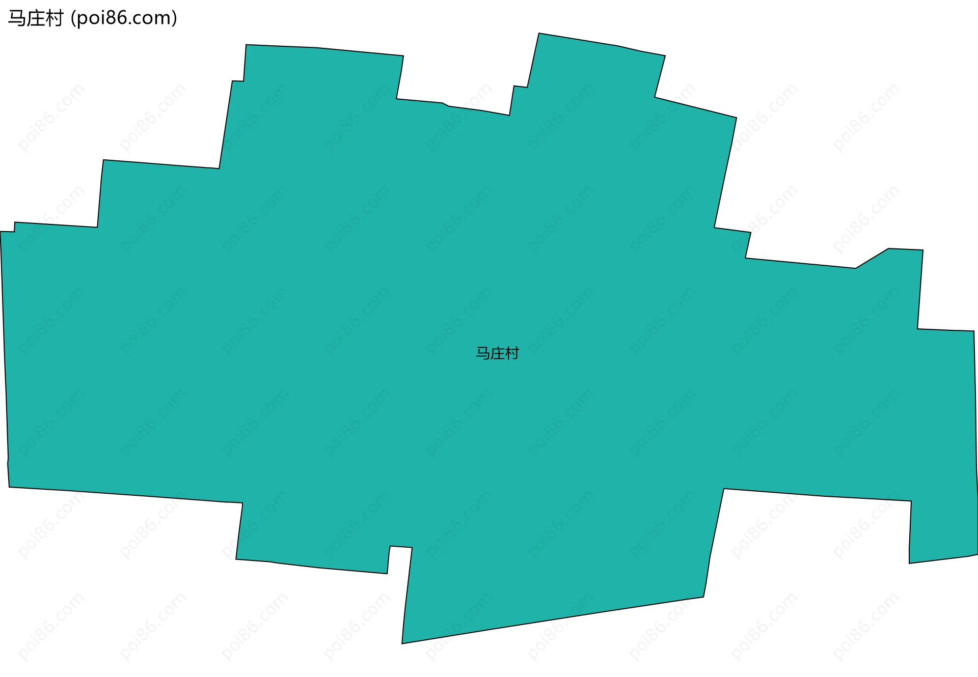 马庄村边界地图
