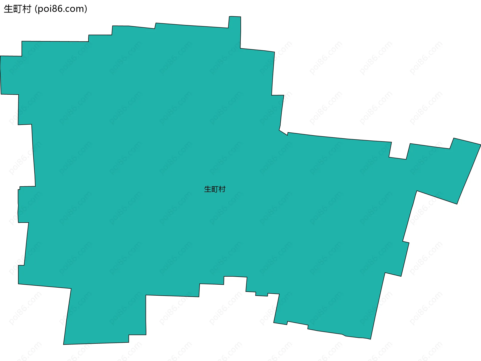 生町村边界地图