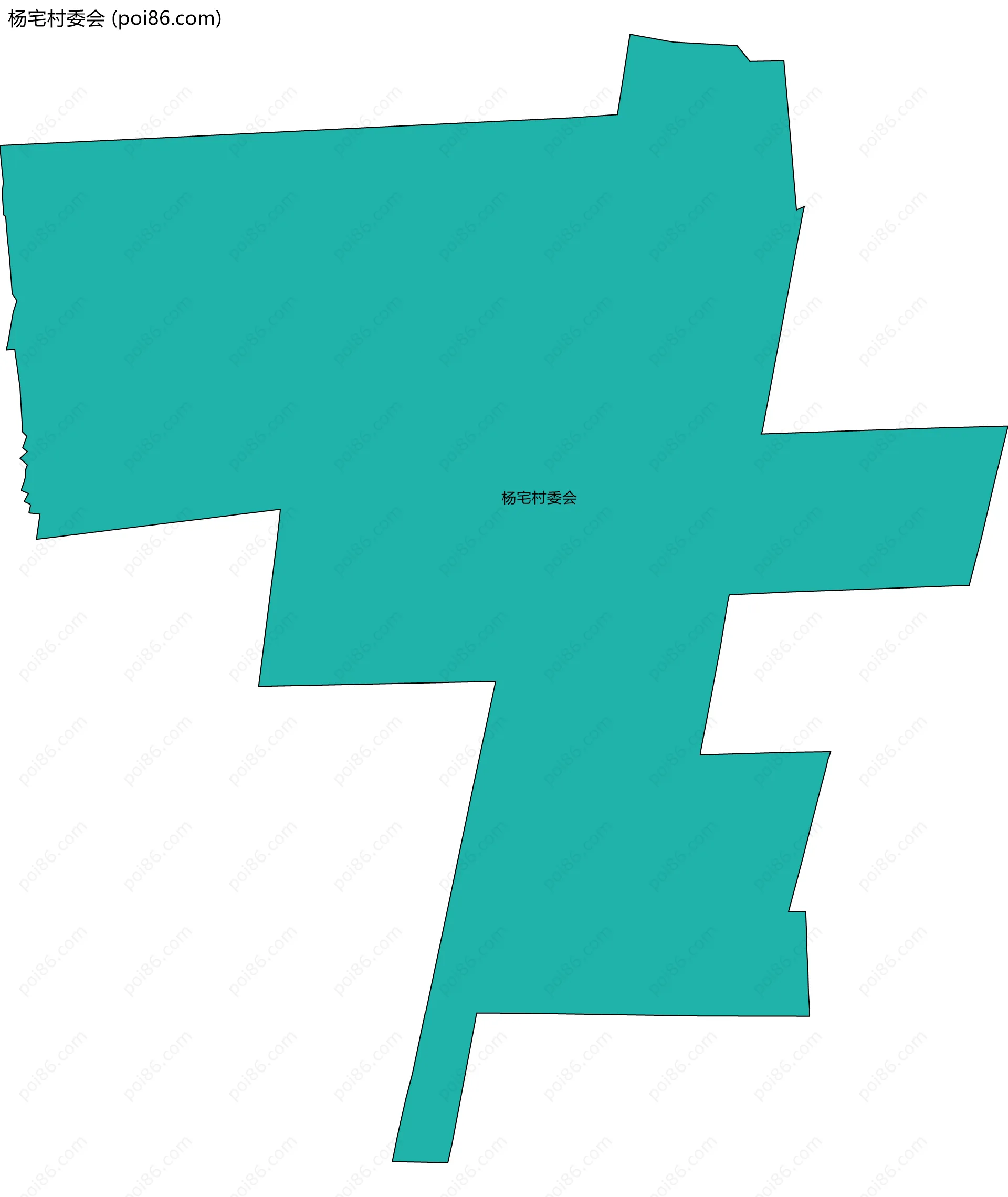 杨宅村委会边界地图