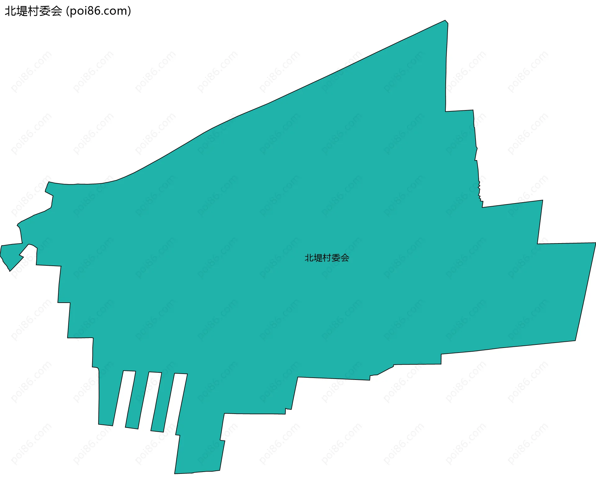 北堤村委会边界地图
