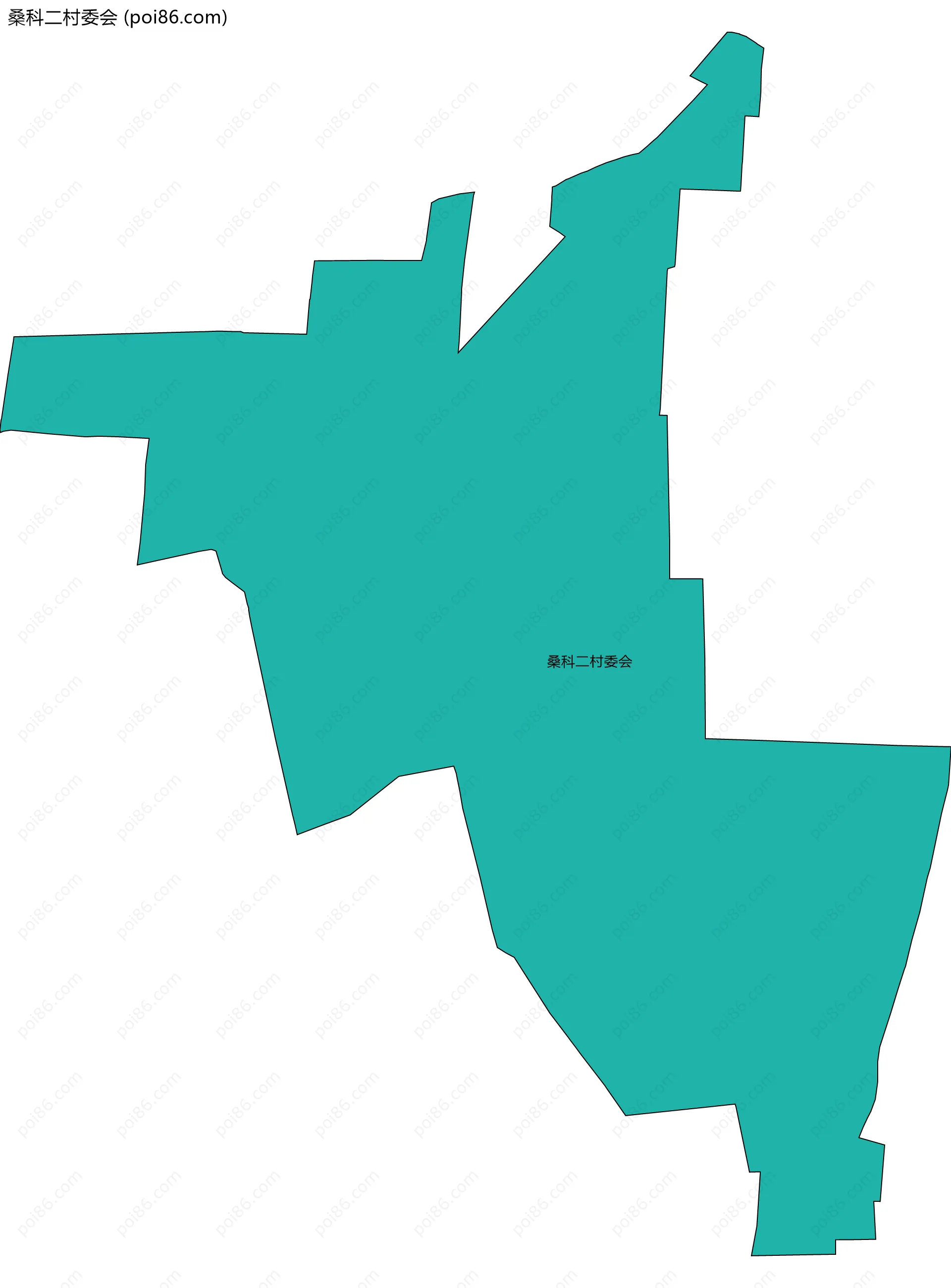 桑科二村委会边界地图