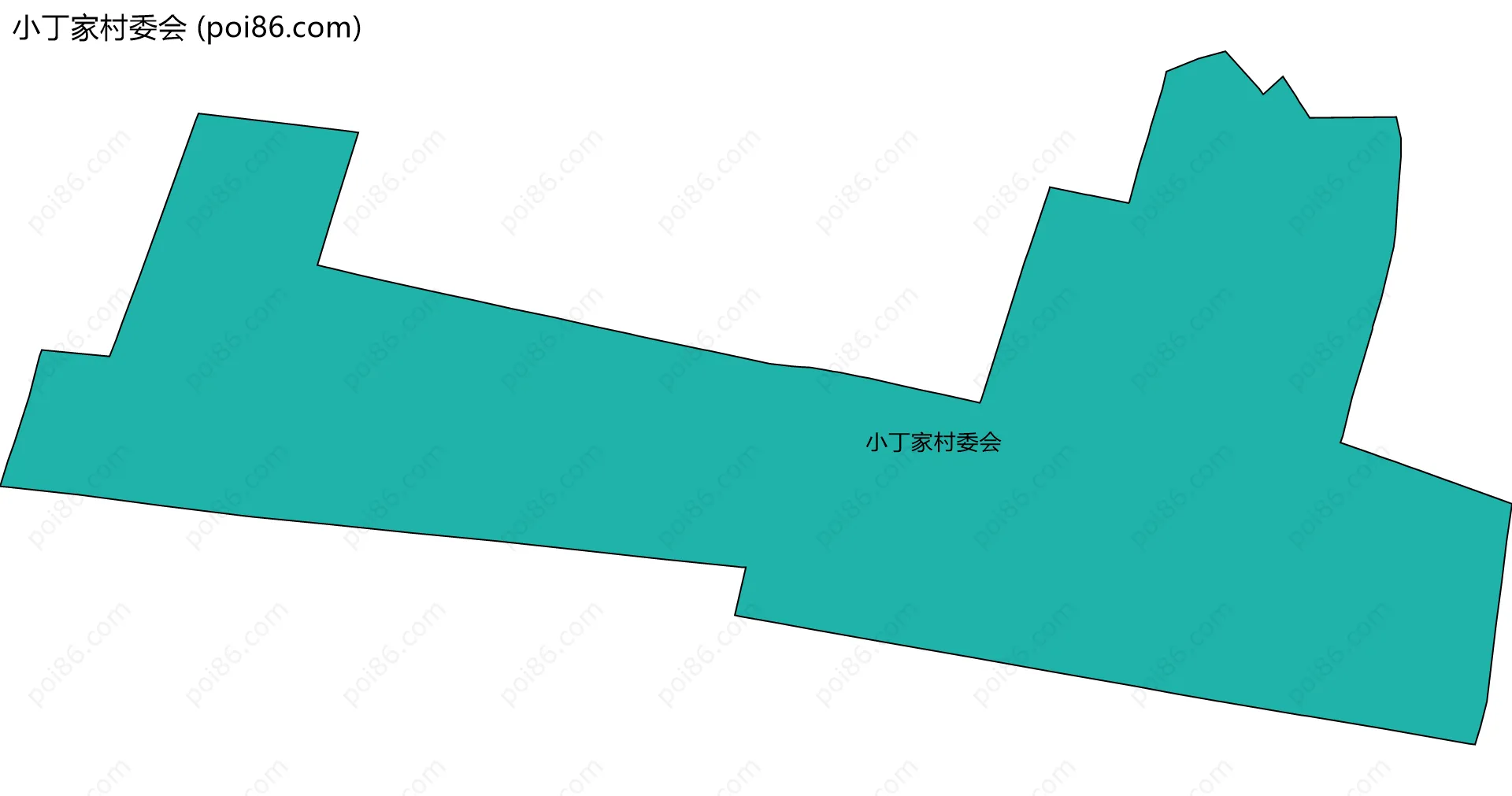 小丁家村委会边界地图